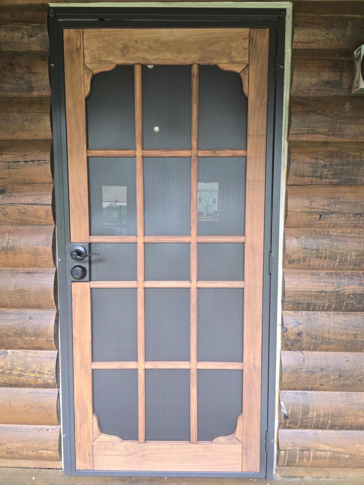 Prime-Line 3809BZ3068-I-WF Woodguard Steel Security Door - Traditional Screen Door Style with the Strength of a Steel Security Door customer photo 2