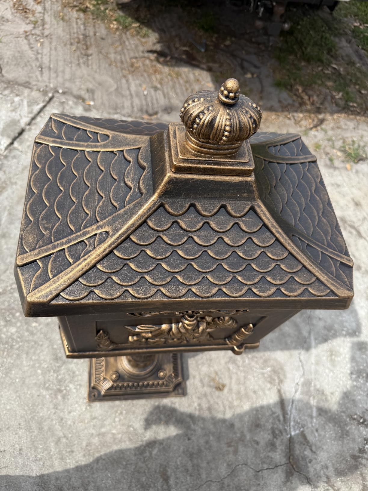 Polar Aurora Mailbox Cast Aluminum Black Mail Box Postal Box Security Heavy Duty customer photo 2