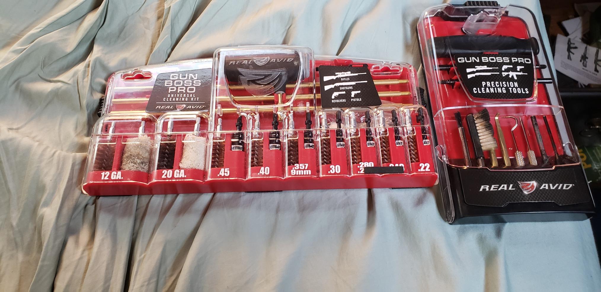 Real Avid Gun Boss Pro Universal - 12 Ga., 20 Ga., .45, .40, .357, .38, 9MM, .30, .280, .270, 7MM, .243, .22 Cal Universal Gun Cleaning Kit customer photo 1