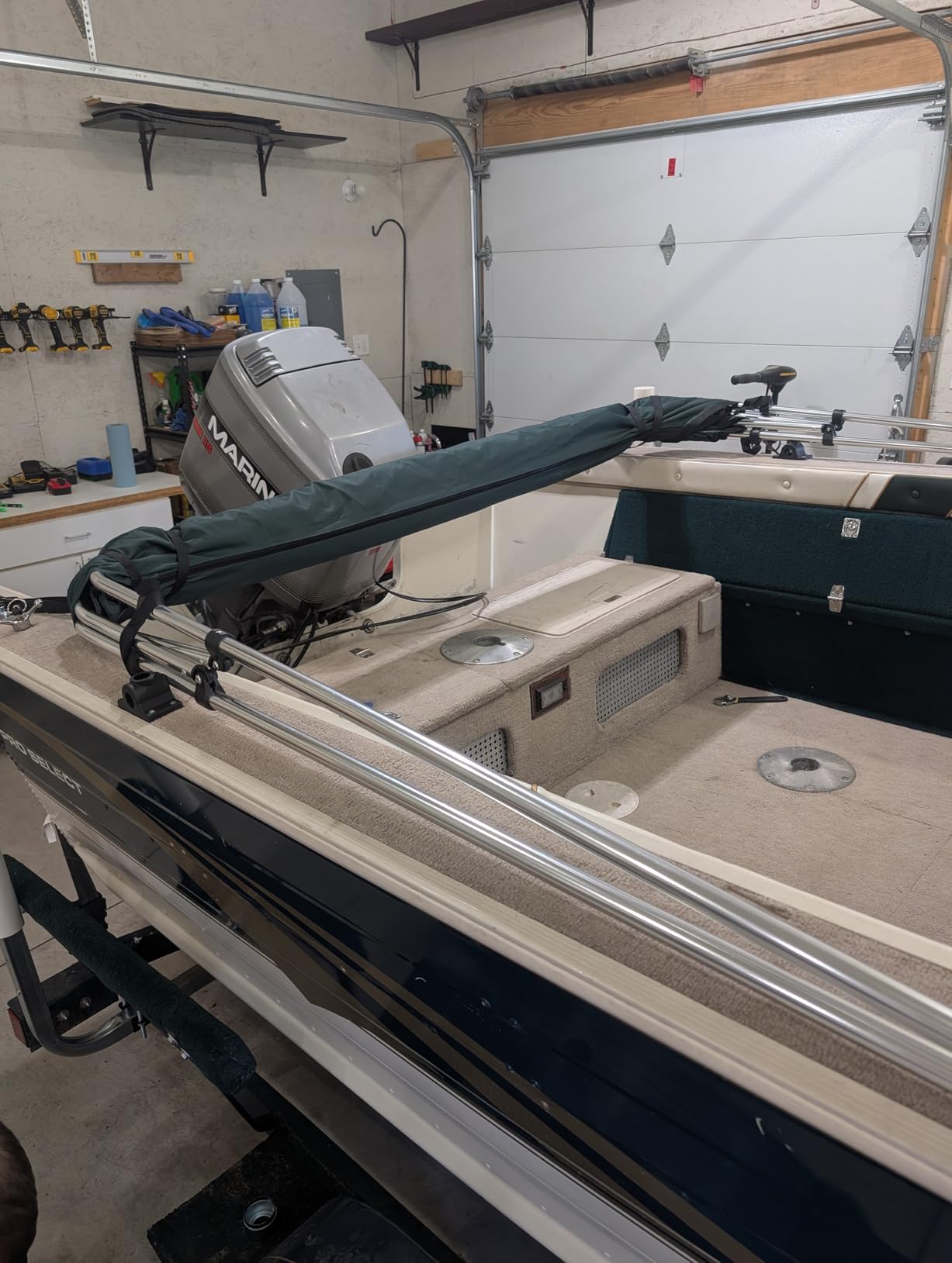Naviskin 10 Optional Colors Available 3-4 Bow 13 Different Size Bimini Top Cover Includes Mounting Hardwares, Storage Boot with 1 Inch Aluminum Frame customer photo 2