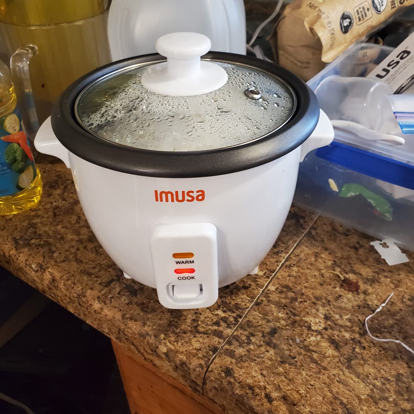 IMUSA 10cup Deluxe Stainless Steel Electric Rice Cooker with Steam Tray customer photo 1