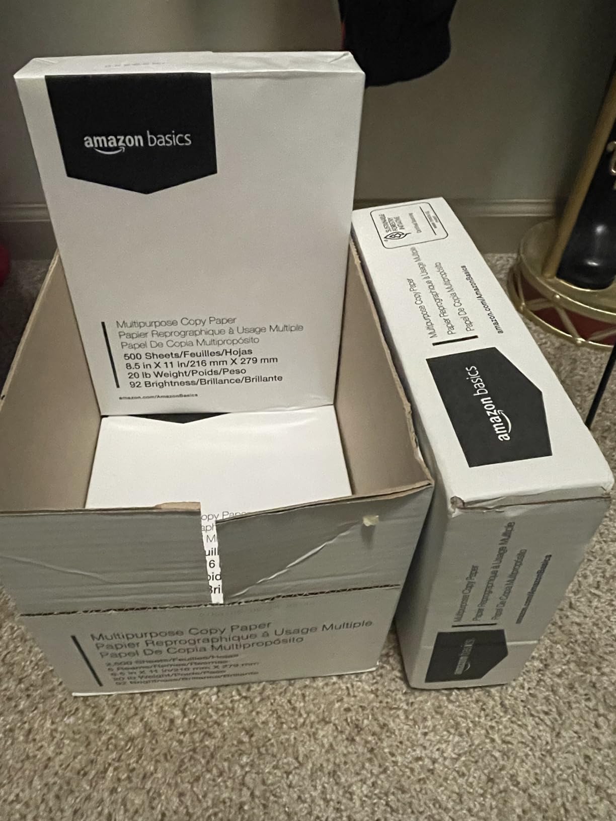 Amazon Basics Multipurpose Copy Printer Paper, 8.5 x 11 Inches, 20 lb, 92 Bright, White, 1 Ream (500 Sheets), Jam-Free customer photo 2