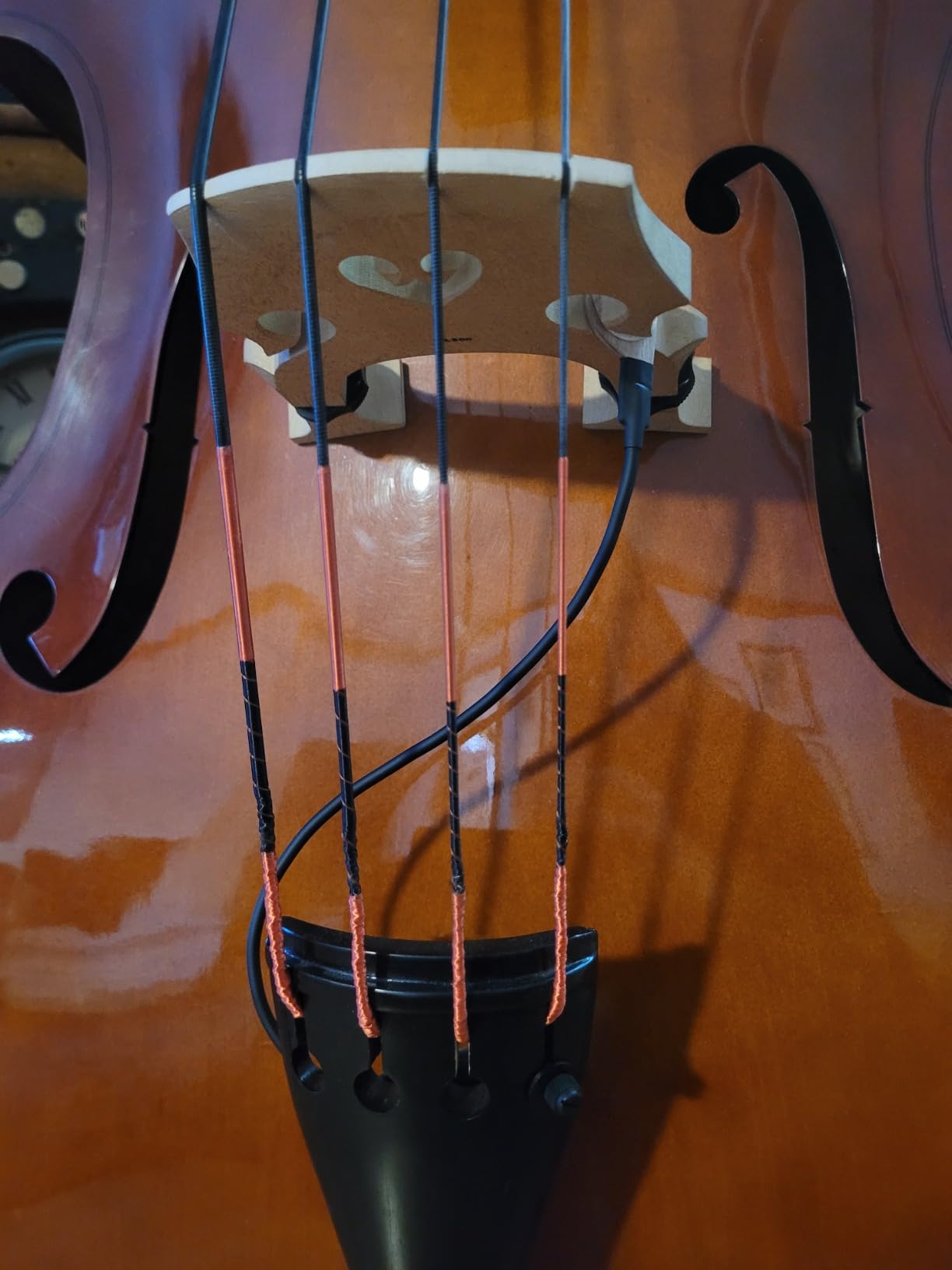 KNA DB-1 Portable Bridge-Mounted Piezo Pickup for Double Bass, Upright, Classical, Rockabilly, Natural Acoustic Sound, Easy Installation, 1/4