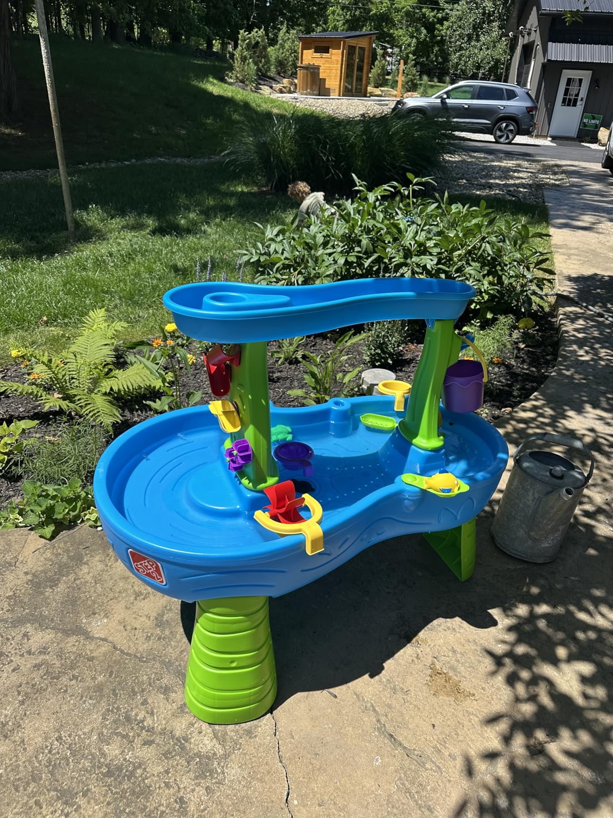 Step2 Rain Showers Splash Pond Water Table, Kids Water and Sand Activity Sensory Playset, 13 Piece Water Toy Accessories, Ages 1.5+ customer photo 2
