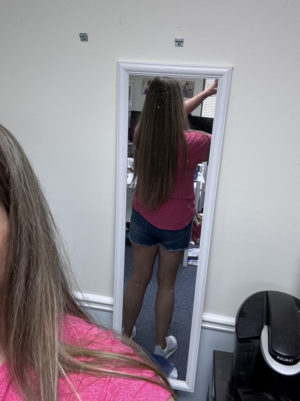 Full Shine Clip in Hair Extensions Human Hair Clip in Extensions Triple Weft Brazilian Hair Clip ins Dark Brown Hair Extensions Real Human Hair Clip ins Full Head 7 Pcs 18 Inch 120g customer photo 2