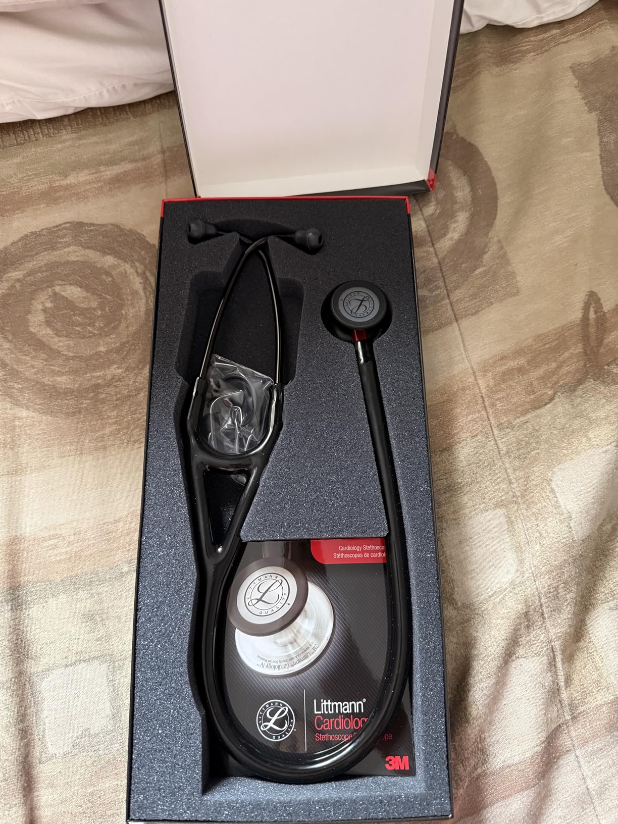 3M Littmann Cardiology IV Diagnostic Stethoscope, 6163, More Than 2X as Loud, Weighs Less, Stainless Steel Black-Finish Chestpiece, 27