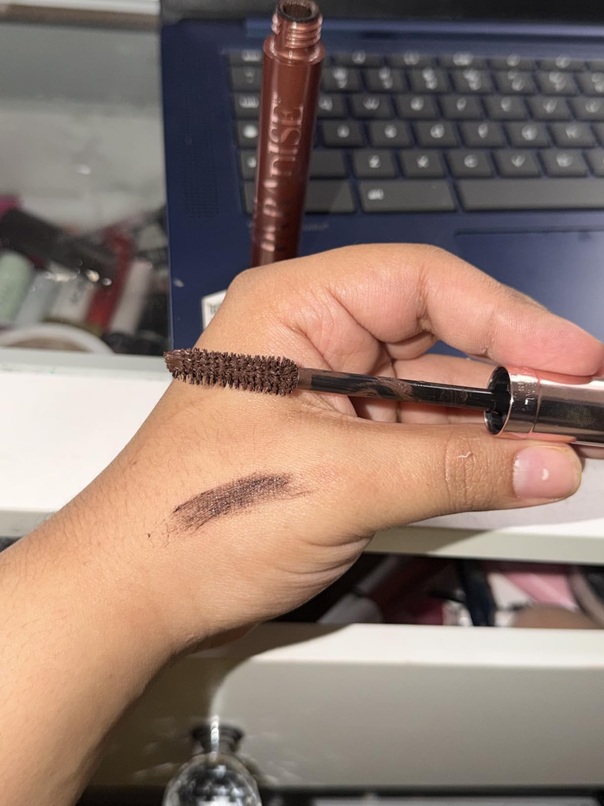L'Oreal Paris Makeup Voluminous Lash Paradise Mascara, Voluptuous Volume, Intense Length, Feathery Soft Full Lashes, No Flaking, No Smudging, No Clumping, Blackest Black, 0.25 Fl Oz customer photo 2