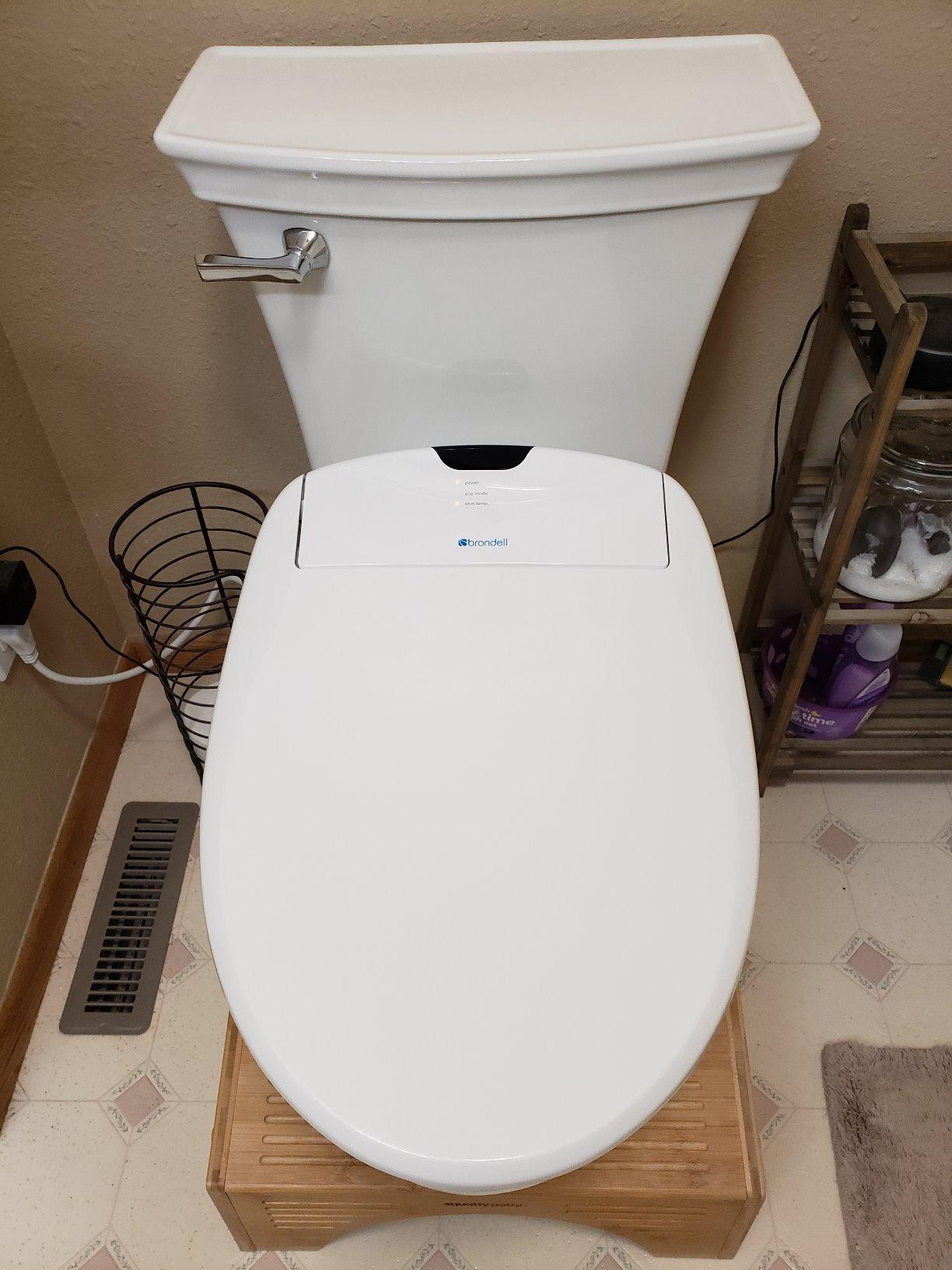Brondell Swash S1400 Bidet Toilet Seat, Smart Toilet Seat, Dual Stainless-Steel, Self-Cleaning Nozzle With Clean Plus Technology, Endless Warm Water Bidet, Warm Air Dryer-Nightlight, Heated Seat, Elongated customer photo 2