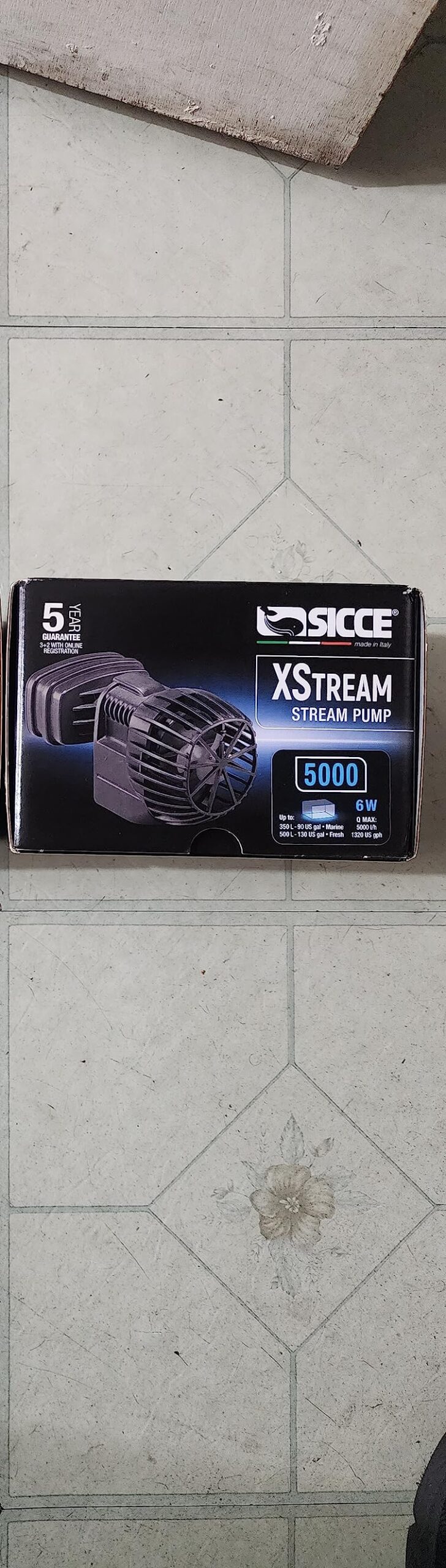 Sicce XSTREAM 5000 Wave Maker Flow Pump 1320 GPH | 360° Adjustable Quiet Submersible Magnetic Powerhead for Saltwater & Freshwater Tanks, Aquarium Water Circulation Pump up to 130 Gallons customer photo 2