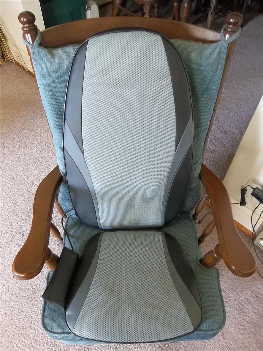 Snailax 2026 Upgraded Shiatsu Roller Back Massager with Heat Massage Chair Pad Kneading Back Massager for Pain Relief Deep Tissue Chair Massage Pad for Office Home customer photo 2