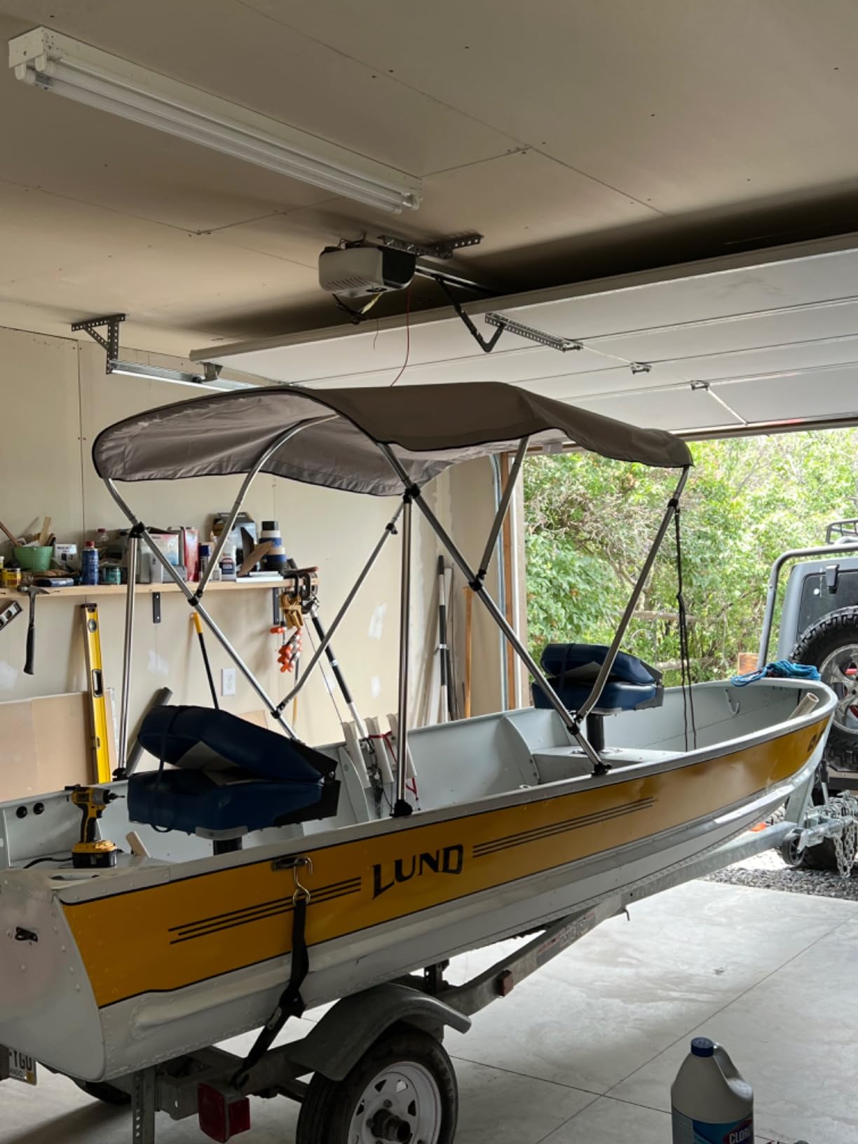 Seamander 10 Colors Available, 3Bow 4 Bow Bimini Top for Boat, 13 Different Size Includes 4 Straps 2 Rear Support Poles, Hardwares and Storage Boot Cover, 1