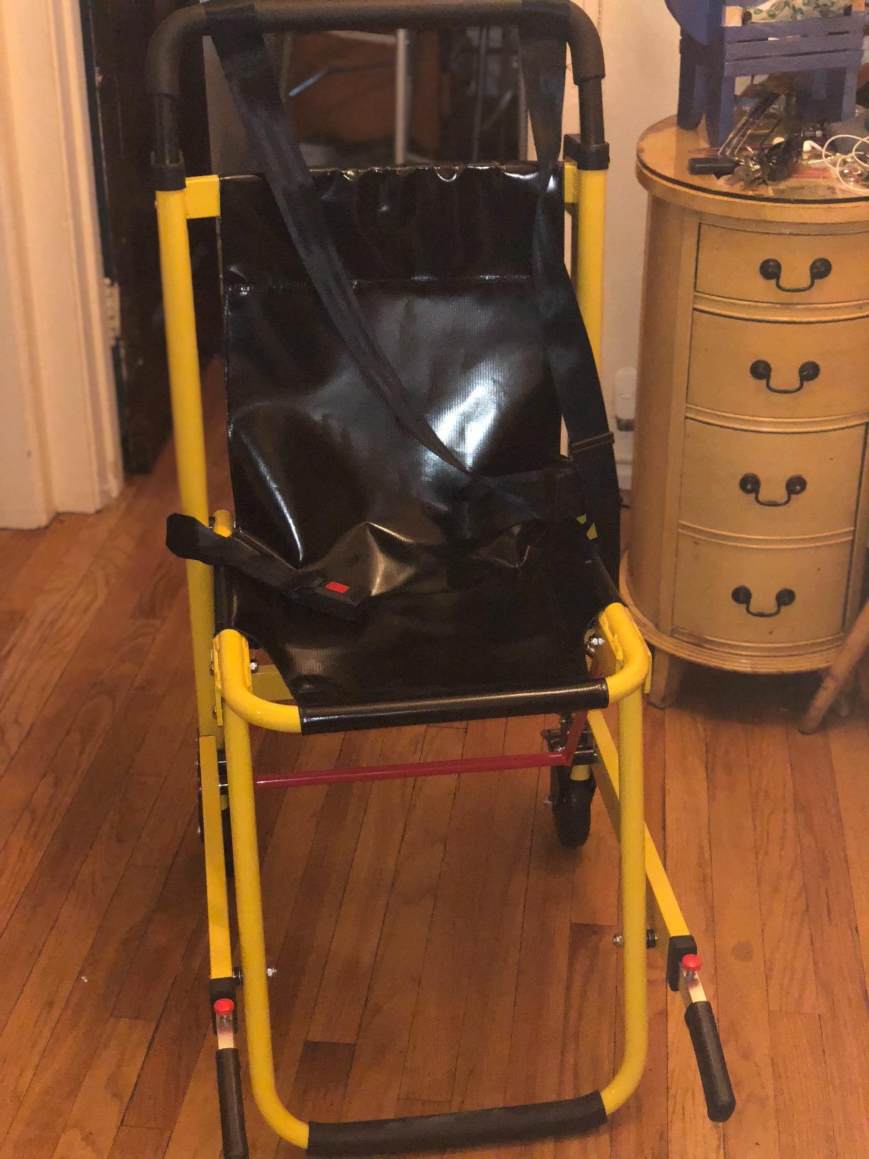 LINE2design EMS Stair Chair 70015-Y - Mobility Chair for Medical Emergency Patient Transfer - 2-Wheel Deluxe Evacuation Chair - Ambulance Transport Folding Lift - Load Capacity: 400 lb. customer photo 1