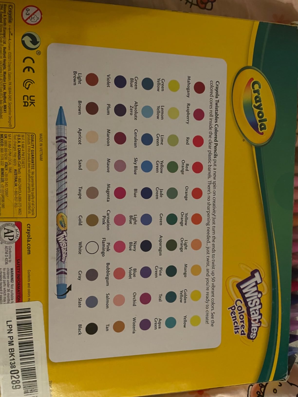 Crayola Twistables Colored Pencil Set (50ct), Cool Back to School Supplies for Kids, No Sharpen Colored Pencils, Ages 4+ customer photo 2