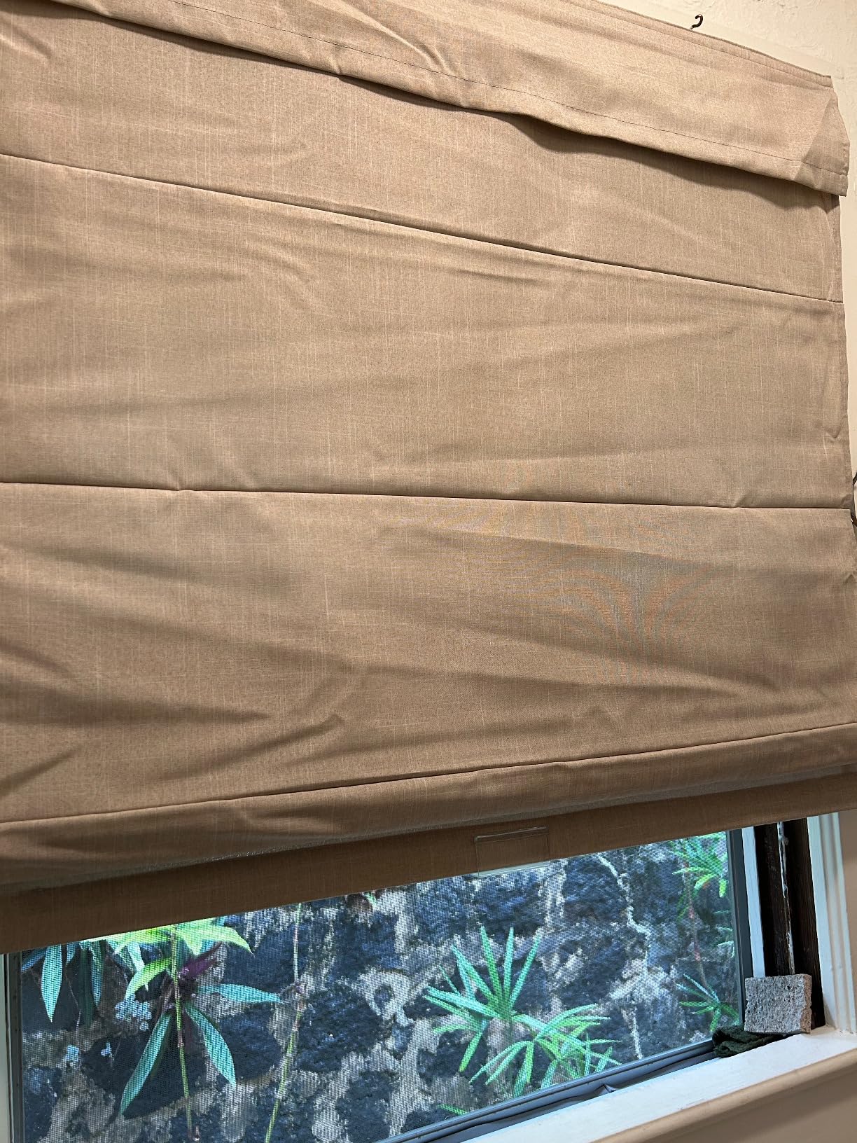CHICOLOGY Cordless Roman Shade, Light Filtering Privacy Liner, Textured Belgian Flax Fabric, True-to-Size 31