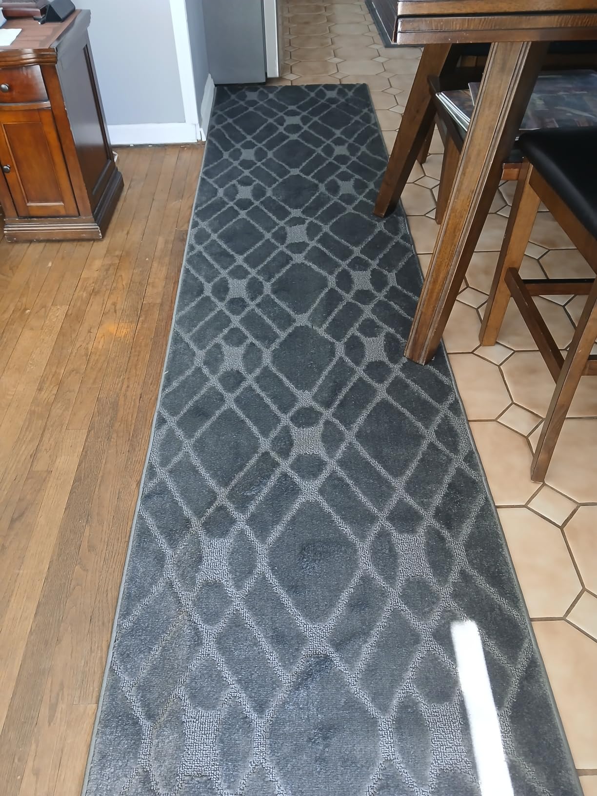 Custom Size Hallway Runner Rug Brown-Beige Color 31 inch Wide Select Your Length Non-Slip (Skid Resistance) Rubber Backing 6 feet x 31 inch customer photo 1