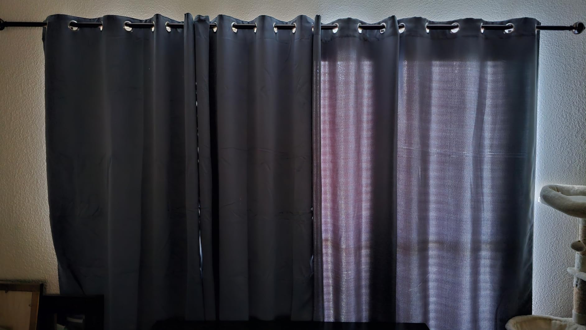Yakamok 100% Blackout Curtains 84 Inches Long, 2 Thick Layers Heat and Full Light Blocking Soft Thermal Insulated Drapes for Bedroom (52