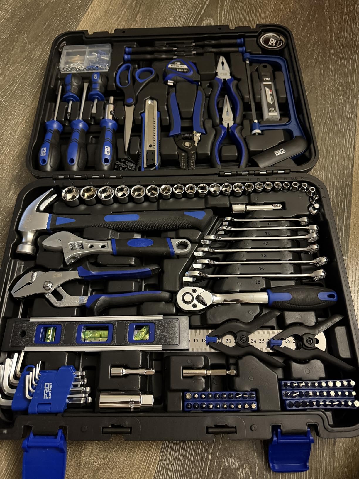 Prostormer 259-Piece Tool Kit, General Household Hand Tool Set with Plastic Storage Toolbox (Blue) customer photo 1