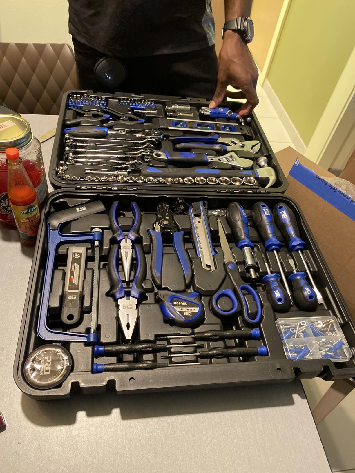 Prostormer 259-Piece Tool Kit, General Household Hand Tool Set with Plastic Storage Toolbox (Blue) customer photo 2