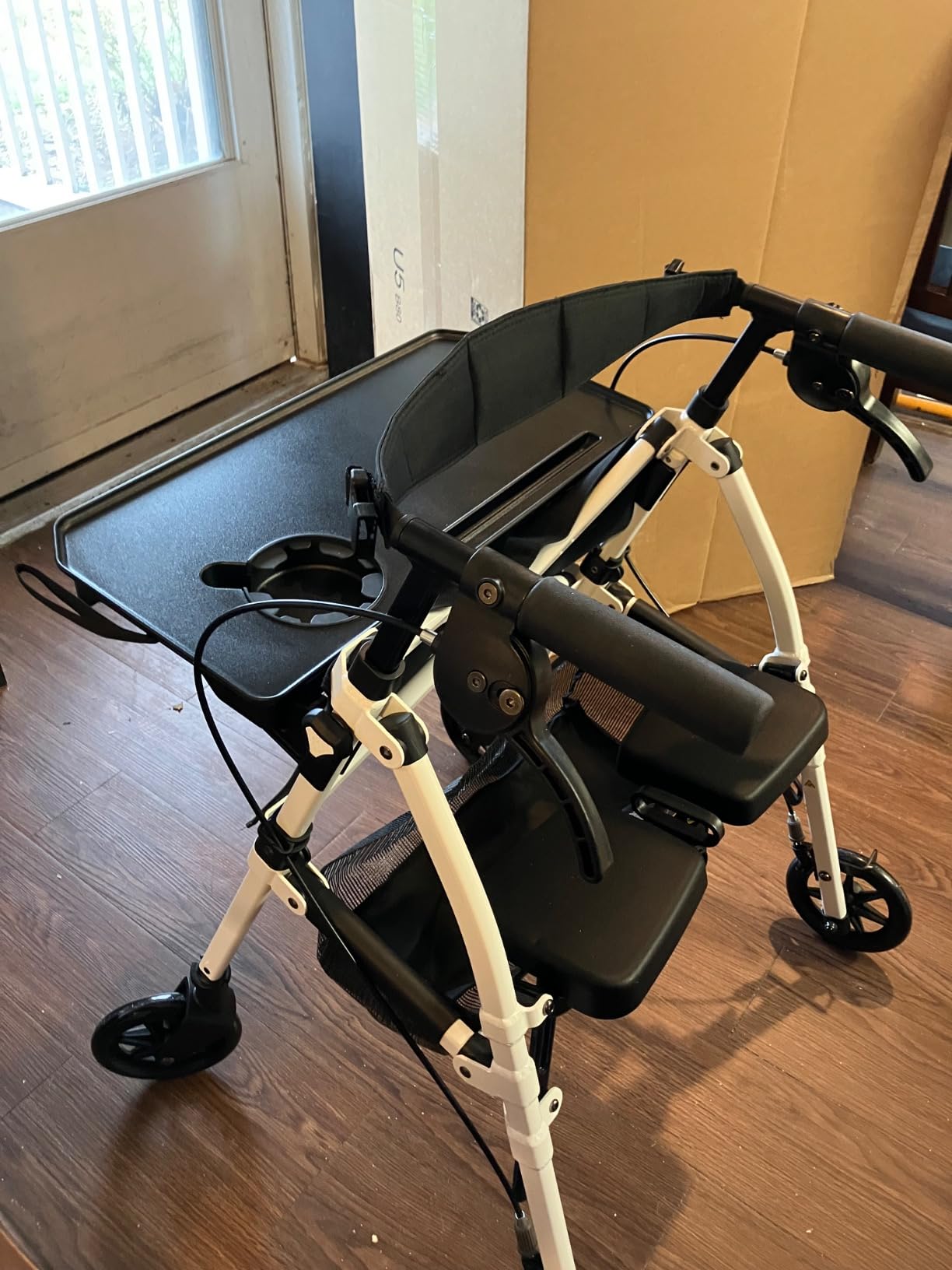 Stander Wonder Rollator Plus, Lightweight Folding Mobility Rolling-Walker, EZ Fold-N-Go-Rollator for Seniors and Adults, 6-inch Wheels, Locking Brakes and Padded Seat with Backrest, Regal Rose customer photo 1
