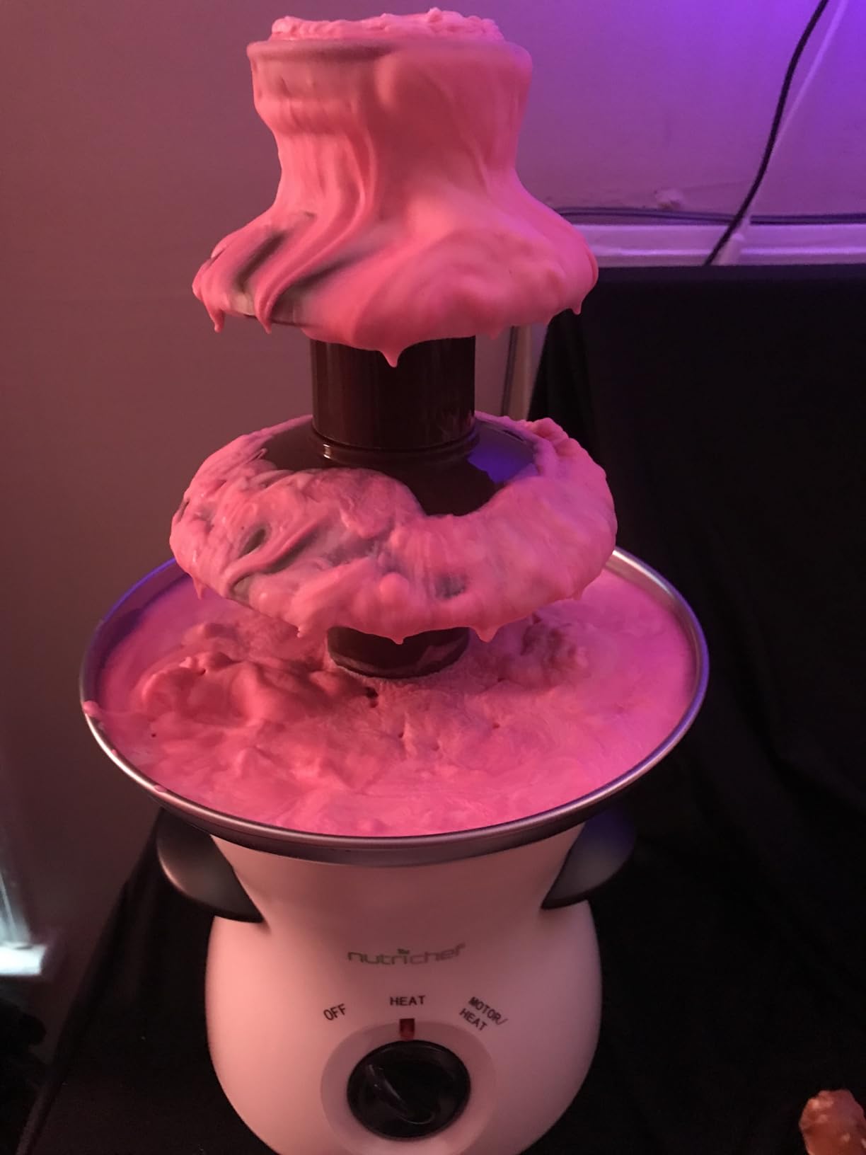 NutriChef 3 Tier Chocolate Fondue Fountain - Electric Stainless Chocolate Dipping Warmer Machine - Warm & Melt Chocolate, Butter & Cheese - Great for Parties, Events & Weddings - Pot Capacity 16 OZ customer photo 2