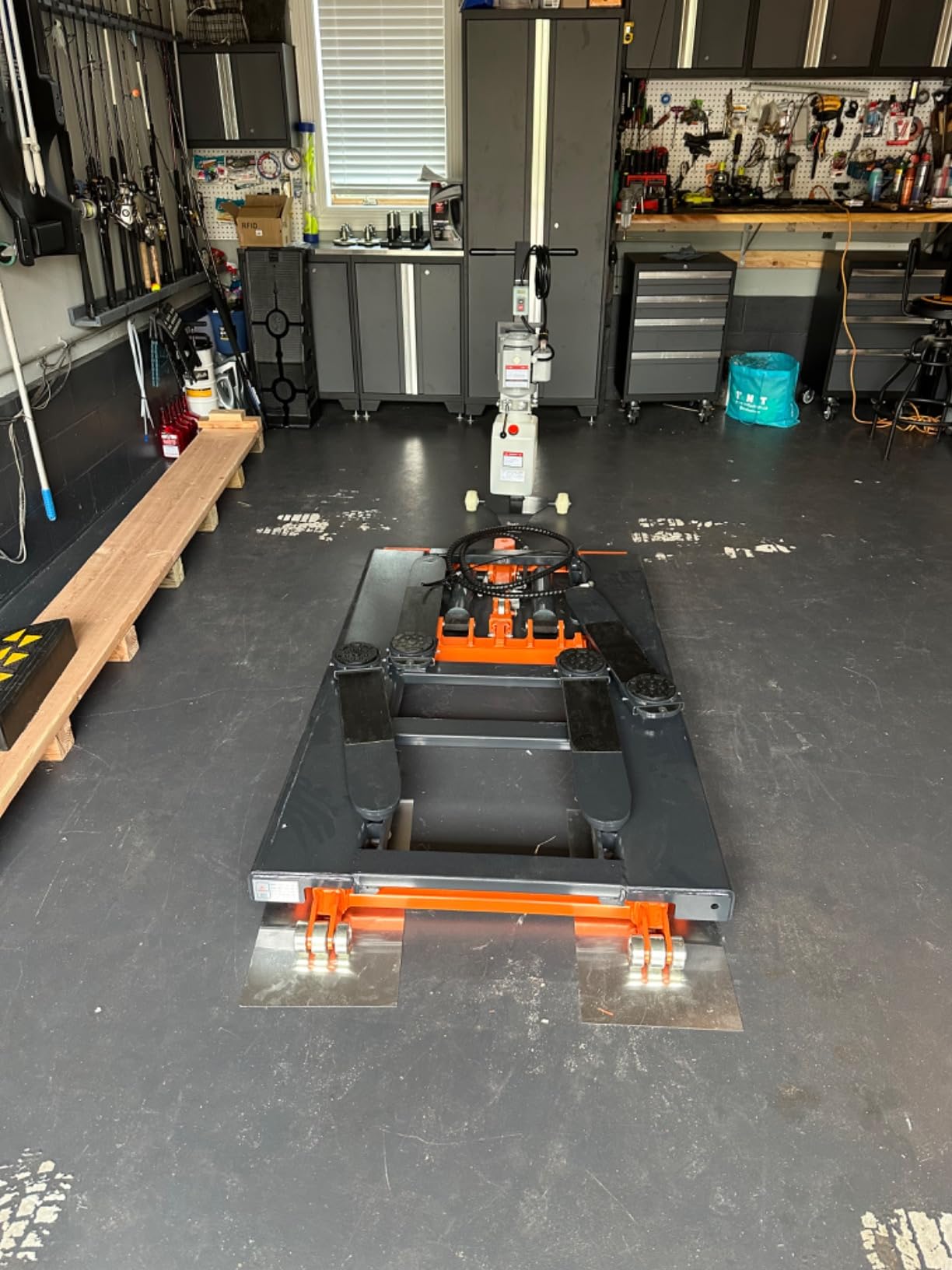 APlusLift 6600LB Portable Mid-Rise Scissor Lift 110V Power HW-SL6600X with 5 Year Structural Warranty customer photo 2