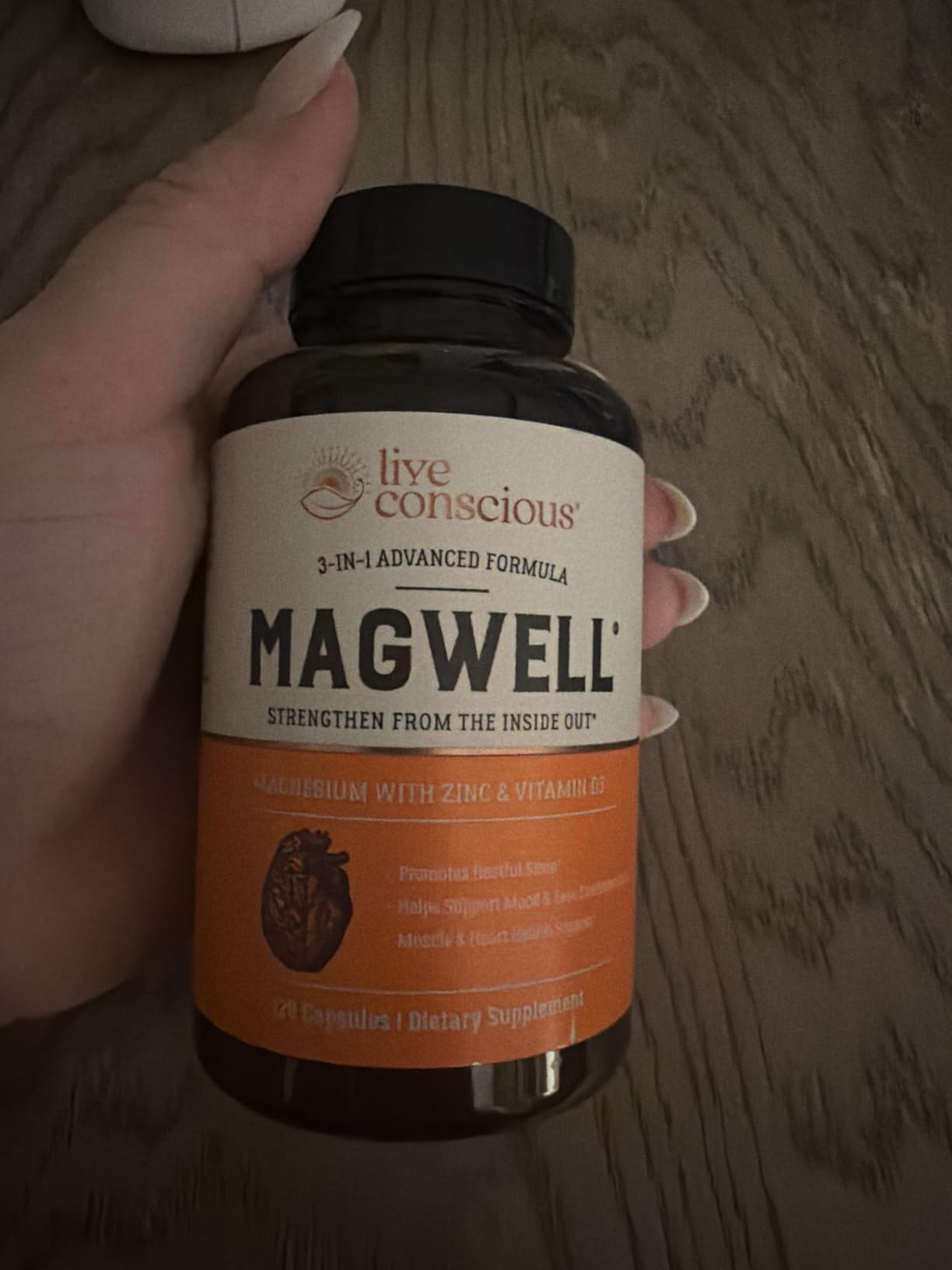 Live Conscious Magwell Magnesium Zinc & Vitamin D3 - Magnesium Glycinate, Malate, & Citrate - Triple Supplement for Women & Men - for Sleep, Bone, Heart, Immune Support - 120 Caps customer photo 1