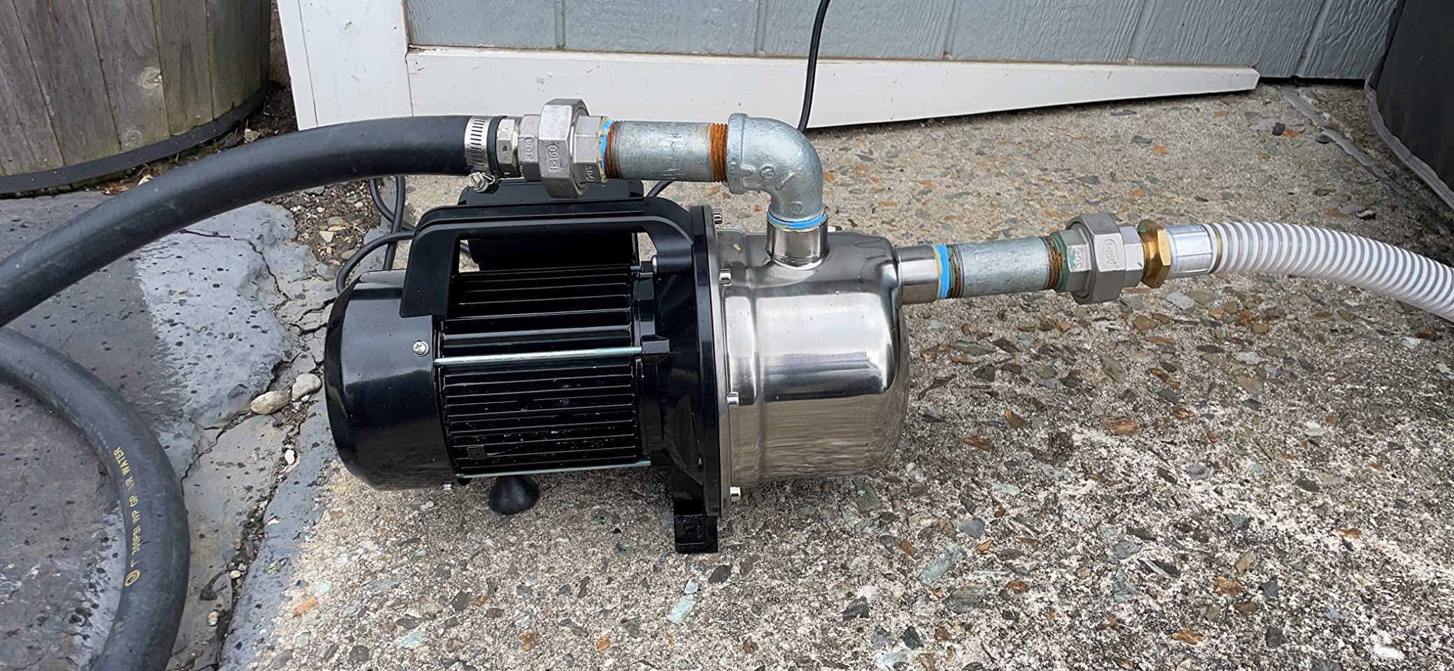 LANCHEZ Shallow Well Pump, Stainless Steel Garden Irrigation Pump, 115V Water Transfer Pump, Water Booster Jet Pump for Home Garden Lawn Farm, Black customer photo 1