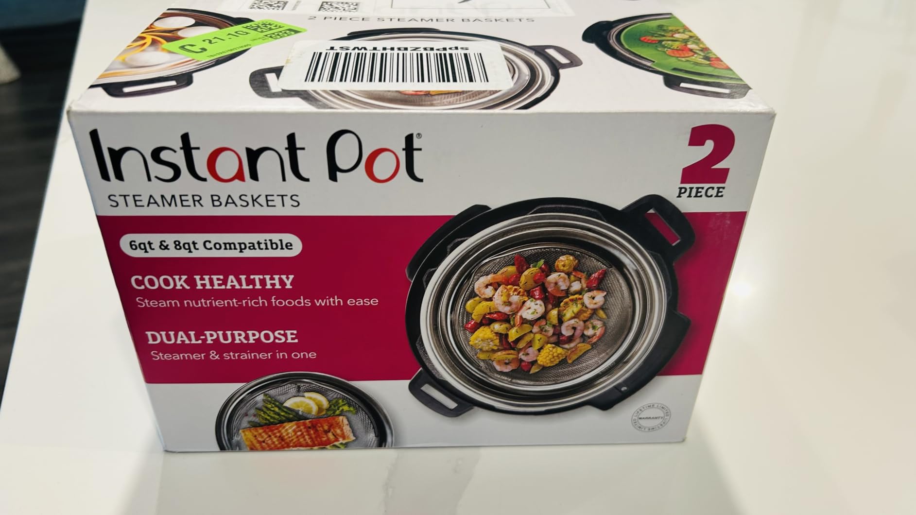 Instant Pot Official Mesh Steamer Basket Set, Stainless Steel, Dual-Purpose Steamer & Strainer, Easy-Lift Handle, Dishwasher Safe, Rust-Resistant, Essential Accessory for Healthy Cooking customer photo 2