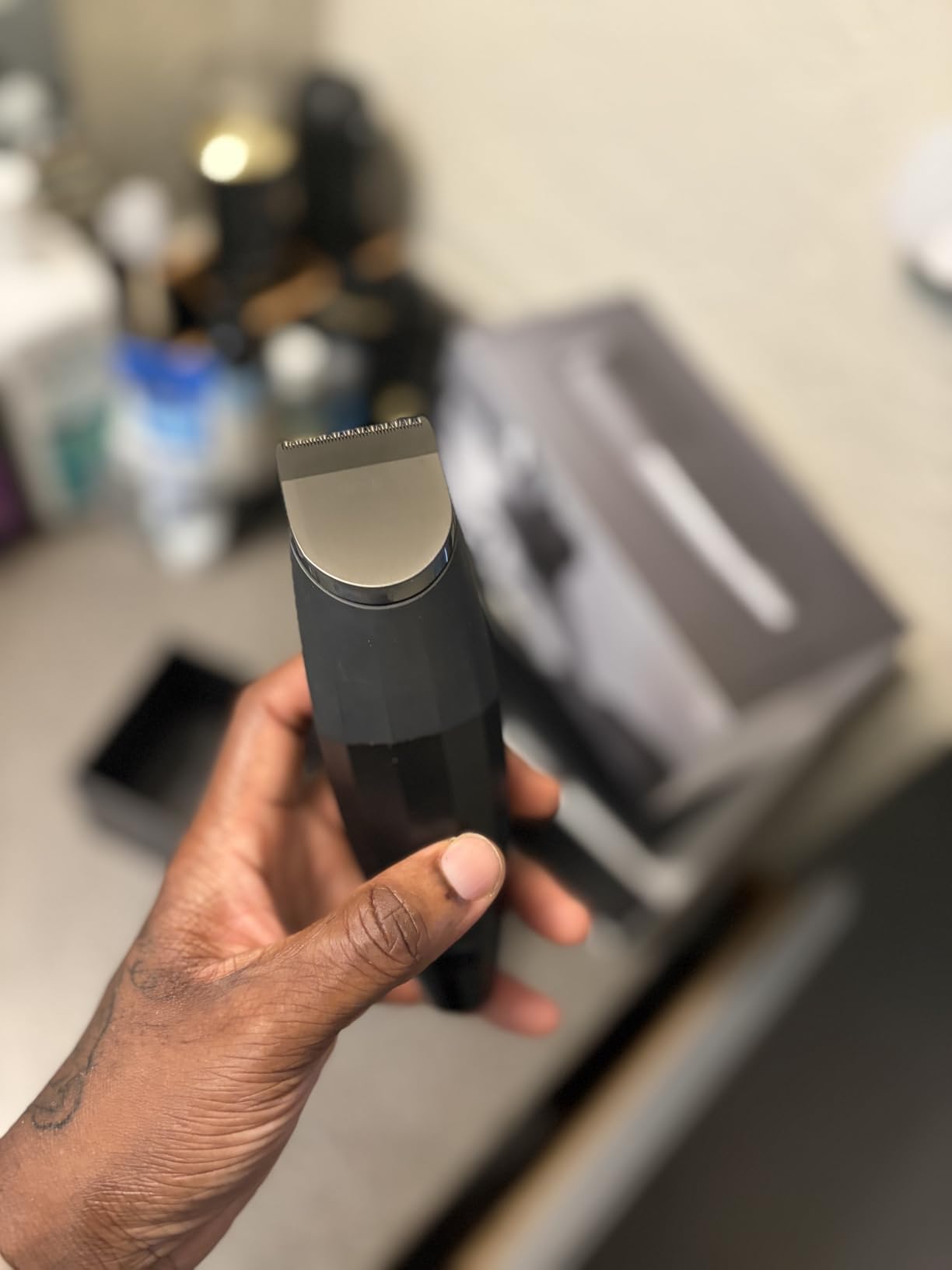 Bevel Beard Trimmer for Men - Black Edition Cordless Trimmer, 8 Hour Rechargeable Battery Life, Tool Free Adjustable Zero Gapped Blade, Barber Supplies, Mustache Trimmer customer photo 1