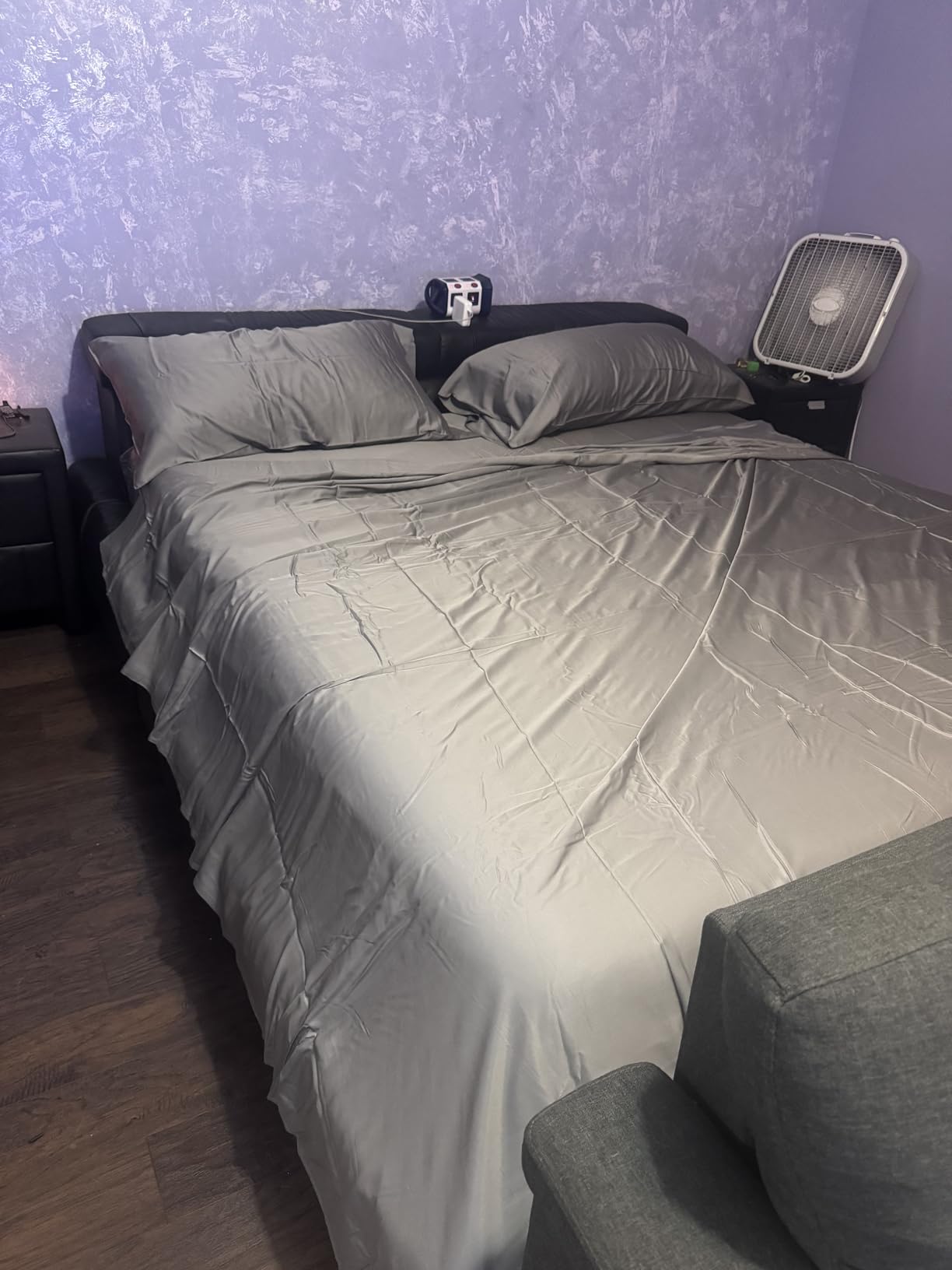 BAMPURE Luxury Series King Sheet Set - 100% Viscose derived from Bamboo Sheets King Size - Super Soft Viscose Bamboo Cooling Sheets for Hot Sleepers -Up to 16'' Deep Pocket King Sheet Set (White) customer photo 2