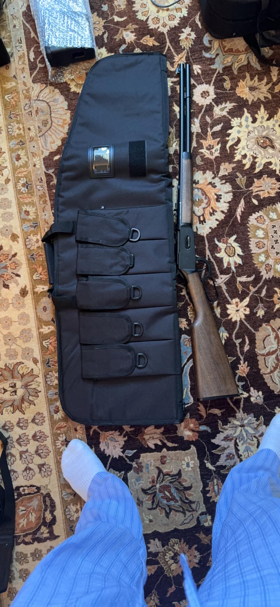 AUMTISC Tactical Soft Gun Case, Rifle Carrying Range Bag with 5 Pouches and Adjustable Shoulder Sling, 38/42 Inch customer photo 1