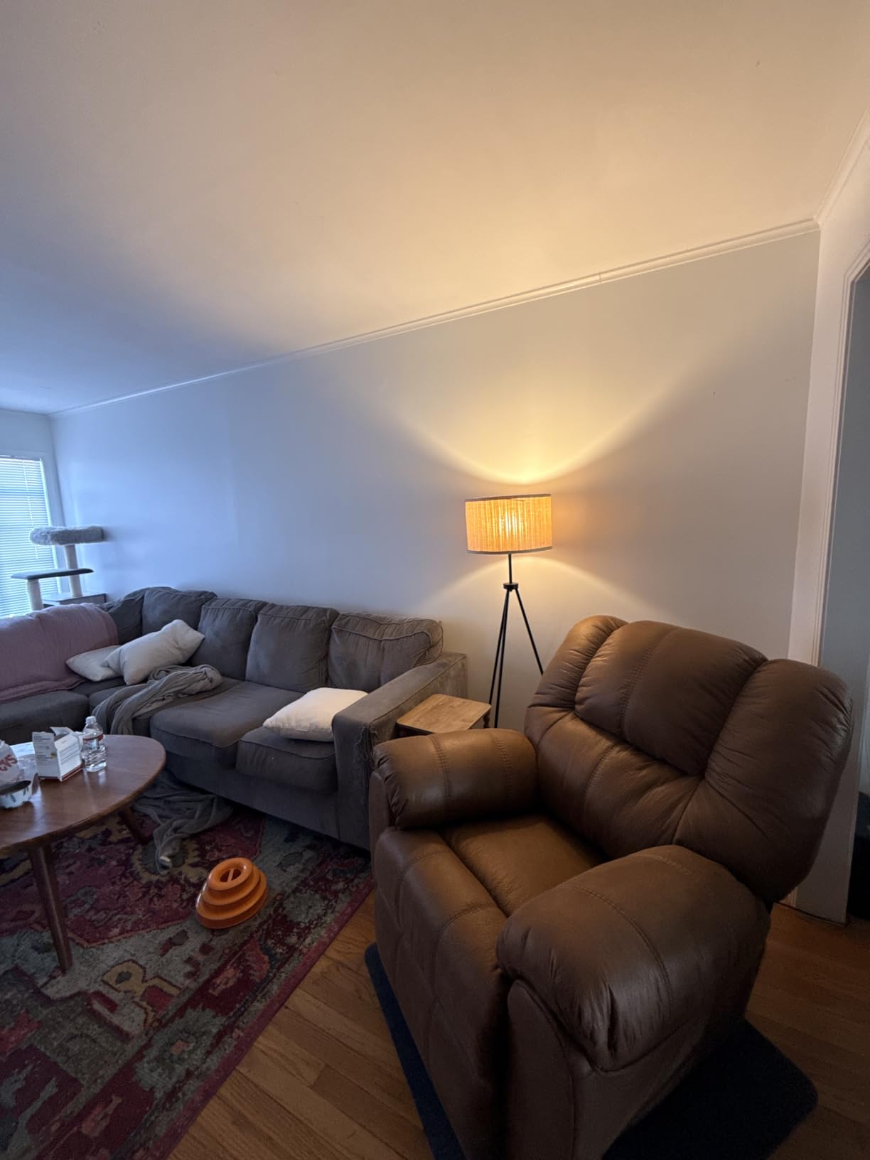 Signature Design by Ashley McGann Faux Leather Oversized Manual Rocker Recliner, Light Brown customer photo 1
