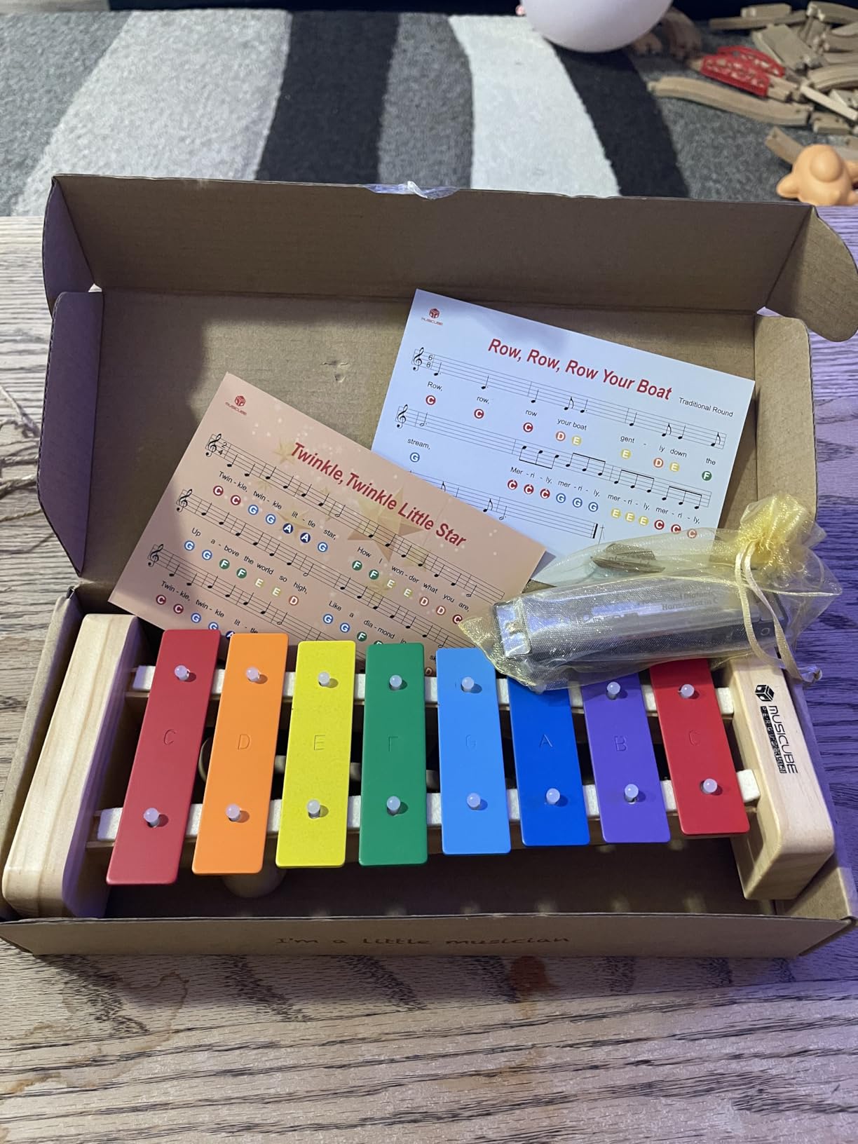Xylophone for Kids Wood Xylophone with Mallets Orff Music Instrument for Educational & Preschool Learning Baby Percussion Kit customer photo 2