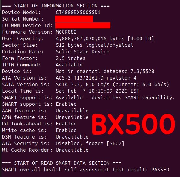 Crucial BX500 1TB 3D NAND SATA 2.5-Inch Internal SSD, up to 540MB/s - CT1000BX500SSD1 customer photo 2