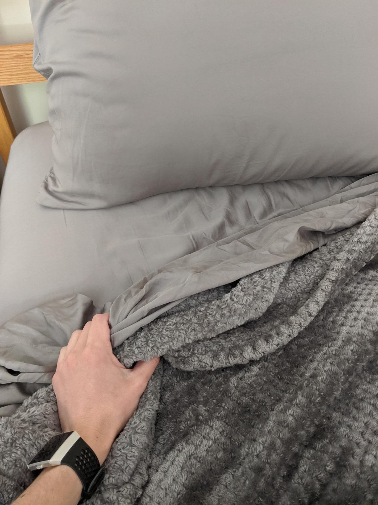Tafts King Sheets Set, Pure 100% Viscose derived from Bamboo Bed Sheets Set, Luxuriously Soft, Silky, Cooling Sheets, Double Stitched, Lifetime Quality Promise (Gray/Grey) customer photo 1