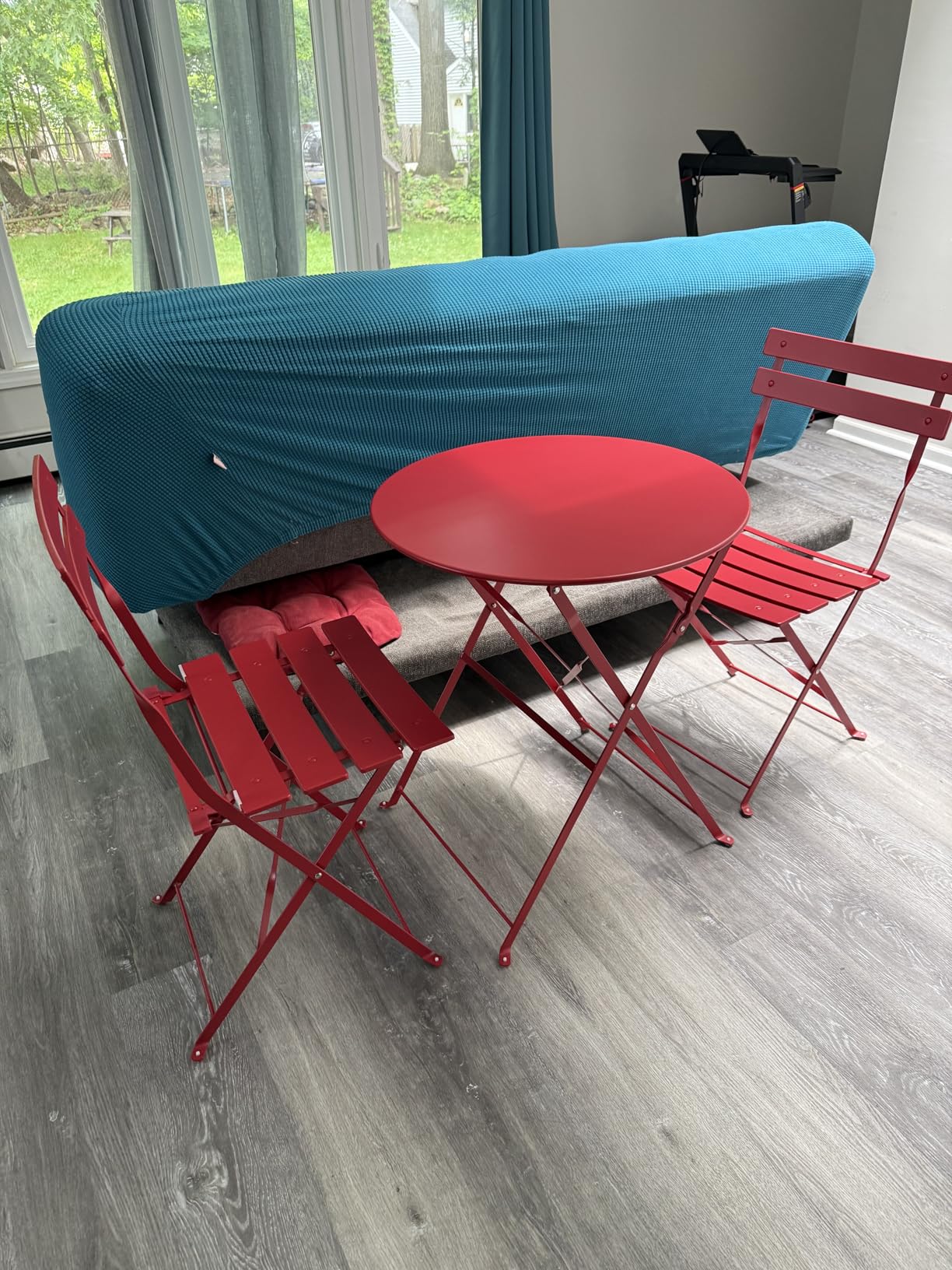 Grand patio 3-Piece Folding Bistro Set, 2 Chairs and 1 Table, Weather-Resistant Outdoor/Indoor Conversation Set for Patio, Yard, Garden customer photo 1