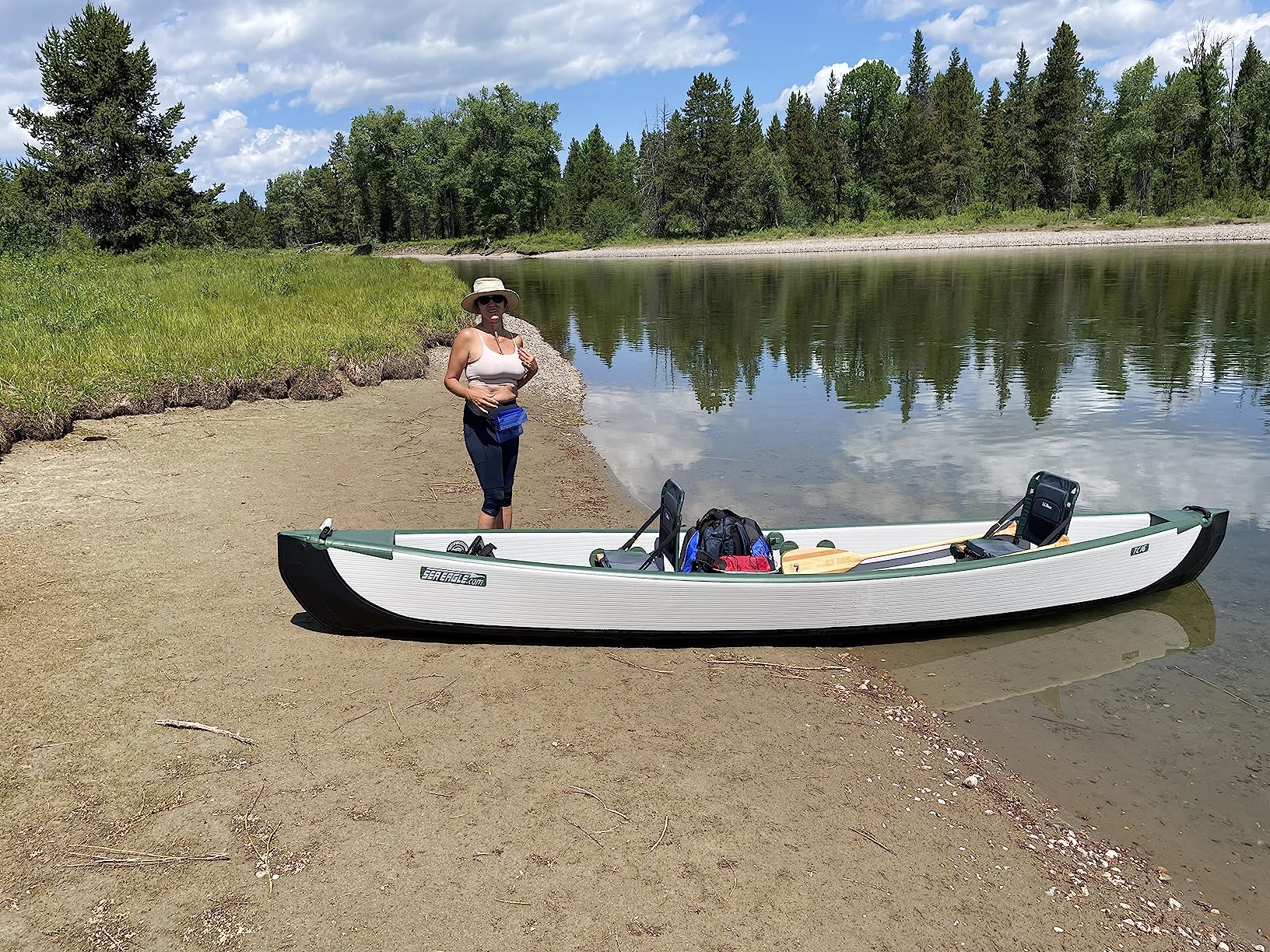 Sea Eagle TC16 Inflatable 16' High Pressure Drop Stitch Travel Canoe with Wood Web Seats customer photo 2