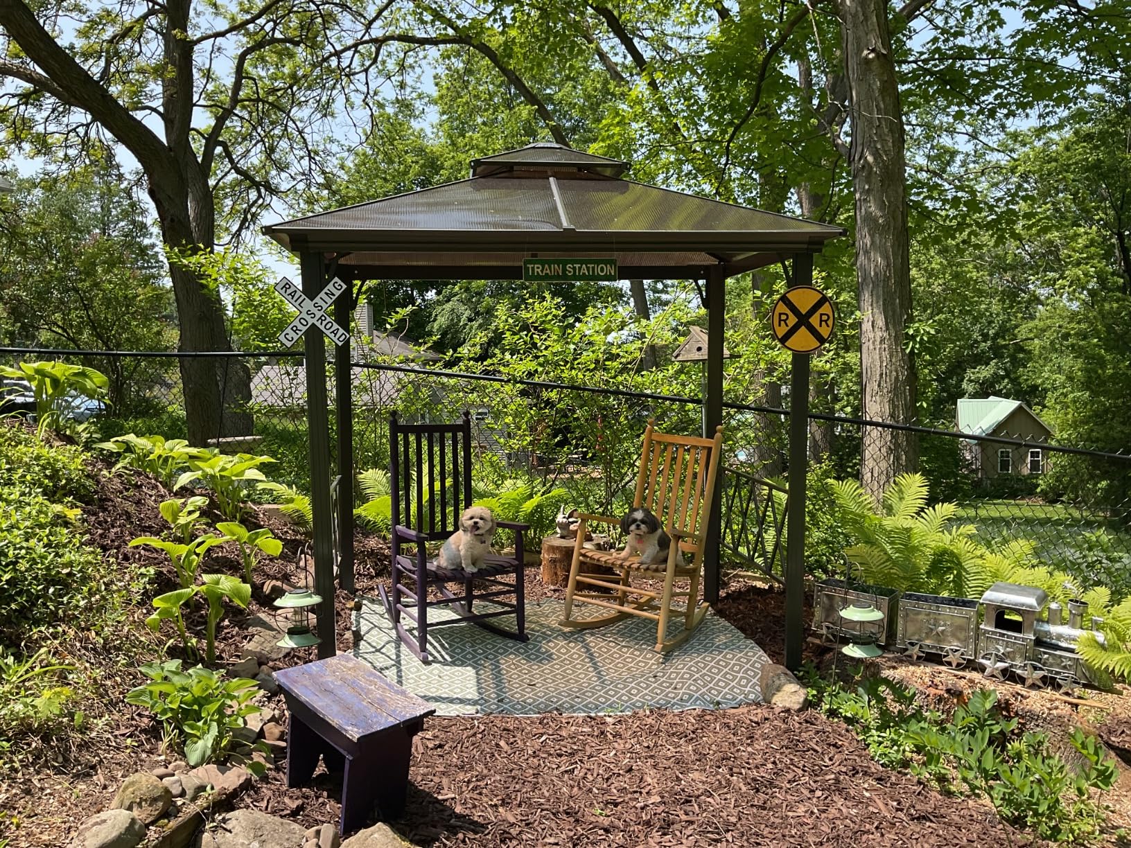 Outsunny 9 x 5 ft. Grill Gazebo, Hardtop BBQ Gazebo Canopy with 2-Tier Polycarbonate Roof, Shelves, Serving Tables, and Hooks, for Backyard, Patio, Lawn, Coffee customer photo 1
