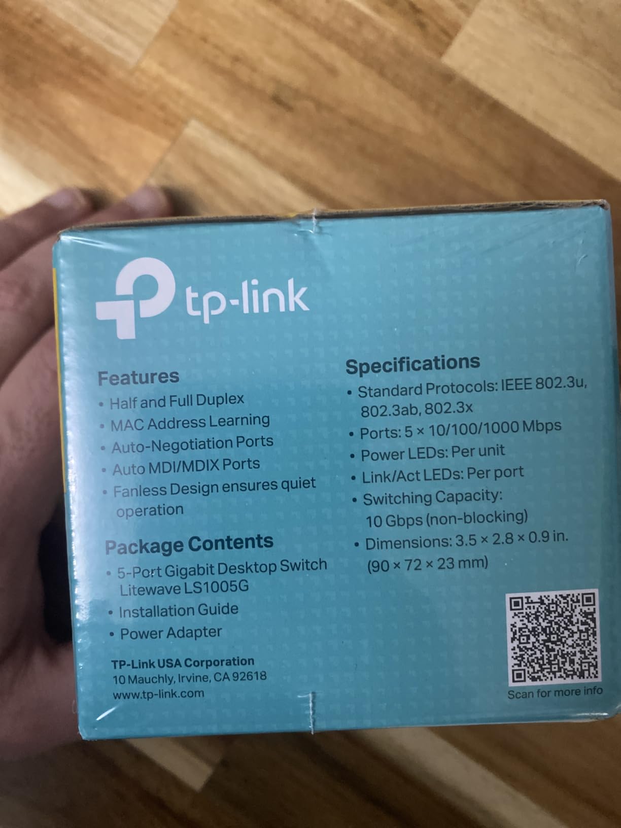 TP-Link Litewave 5 Port Gigabit Ethernet Switch | Desktop Ethernet Splitter | Unshielded Network Switch | Plug & Play | Fanless Quiet | Unmanaged (LS1005G) customer photo 1