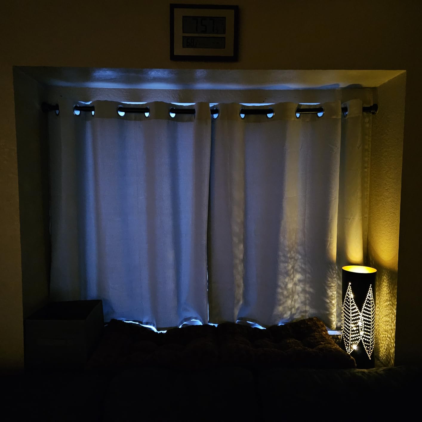ChrisDowa Grommet Blackout Curtains for Bedroom and Living Room - 2 Panels Set Thermal Insulated Room Darkening Curtains (Dark Grey, 42 x 63 Inch) customer photo 2