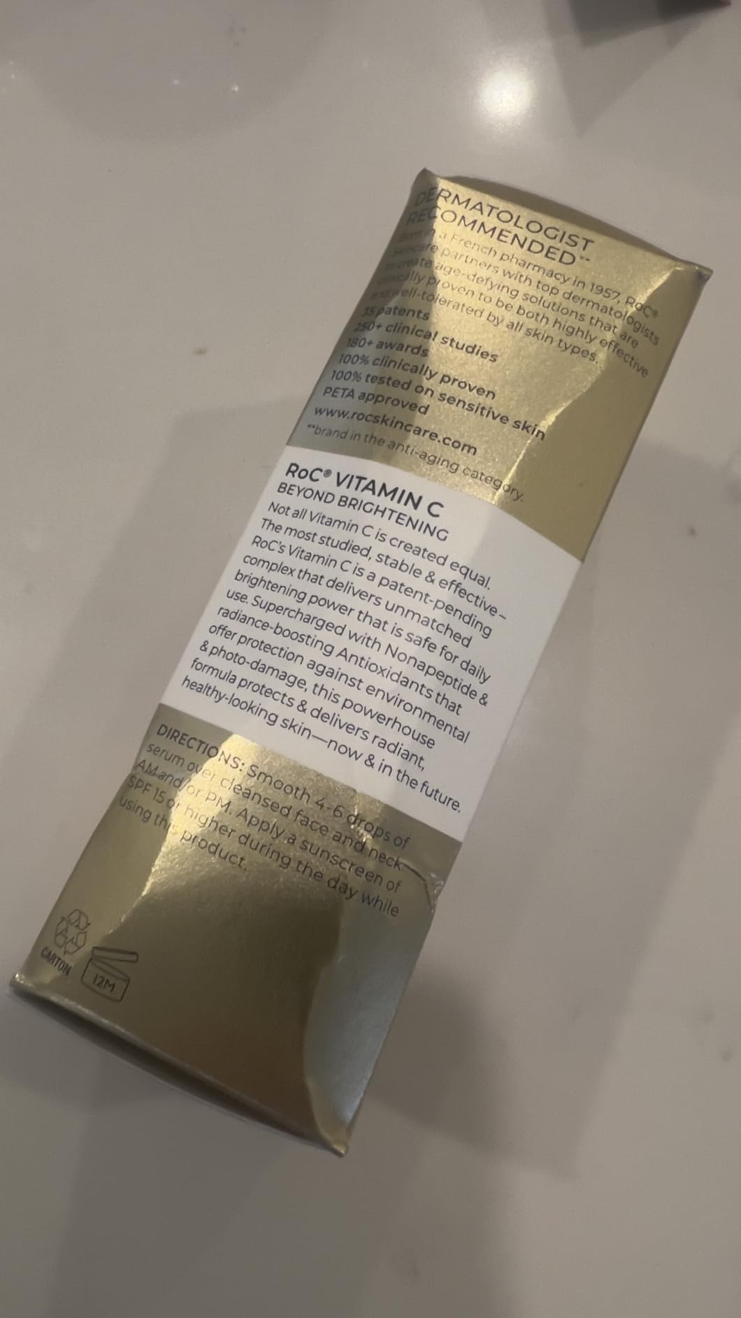 RoC Multi Correxion Revive + Glow 10% Active Vitamin C Serum for Face, Daily Anti-Aging Wrinkle and Skin Tone Skin Care Treatment, Brightening Serum, 1 Fluid Ounce customer photo 1