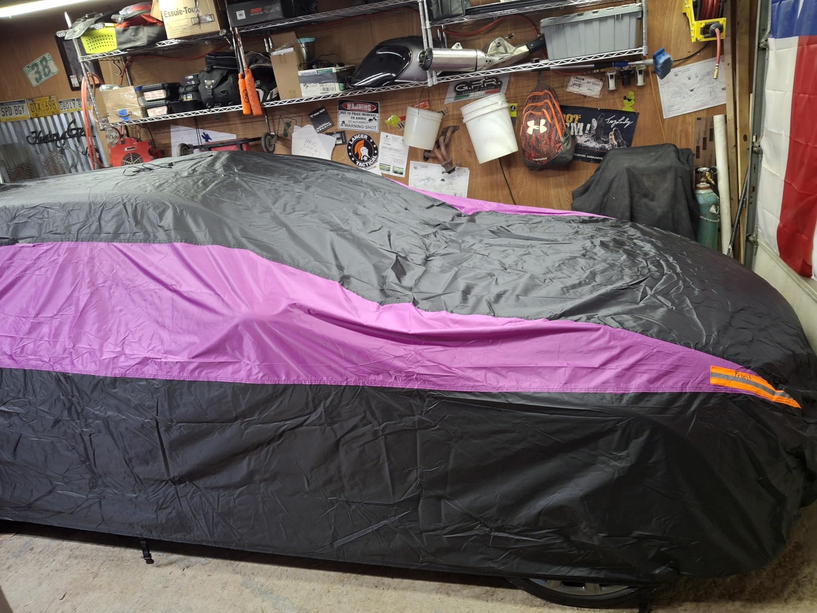 MORNYRAY Waterproof Car Cover All Weather Snowproof UV Protection Windproof Outdoor Full car cover, Universal Fit for Sedan (Fit Sedan Length 194-206 inch, Blue) customer photo 1