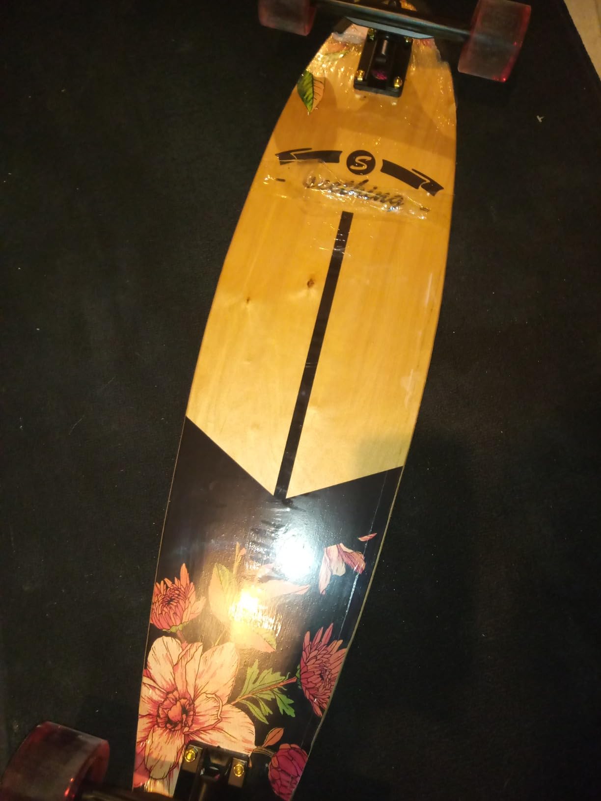 seething 42 Inch Longboard Skateboard Complete Cruiser Pintail, The Original Artisan Maple Skateboard Cruiser Pintail for Cruising, Carving, Free-Style and Downhill customer photo 2