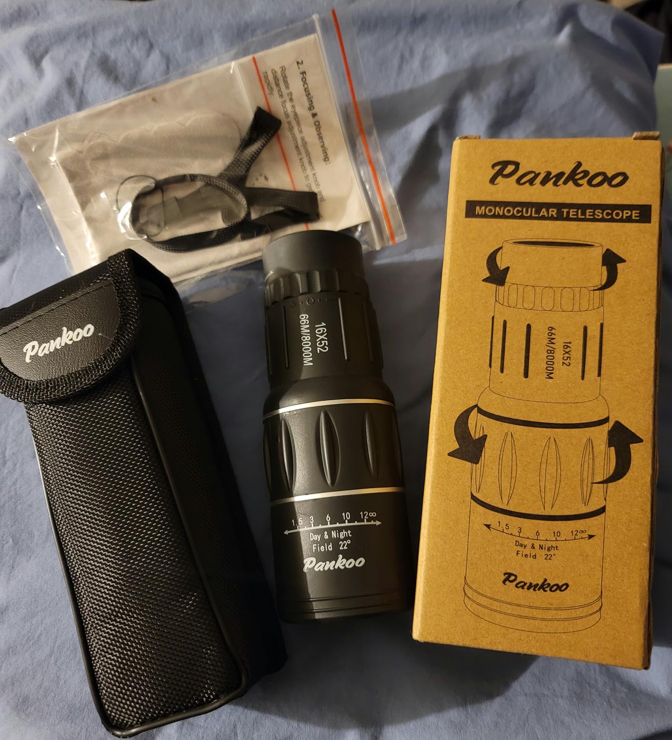 16X52 Monocular, Telescope High Powered for Adults, Power Prism Compact Monoculars for Adults Kids, Gadgets for Men customer photo 1