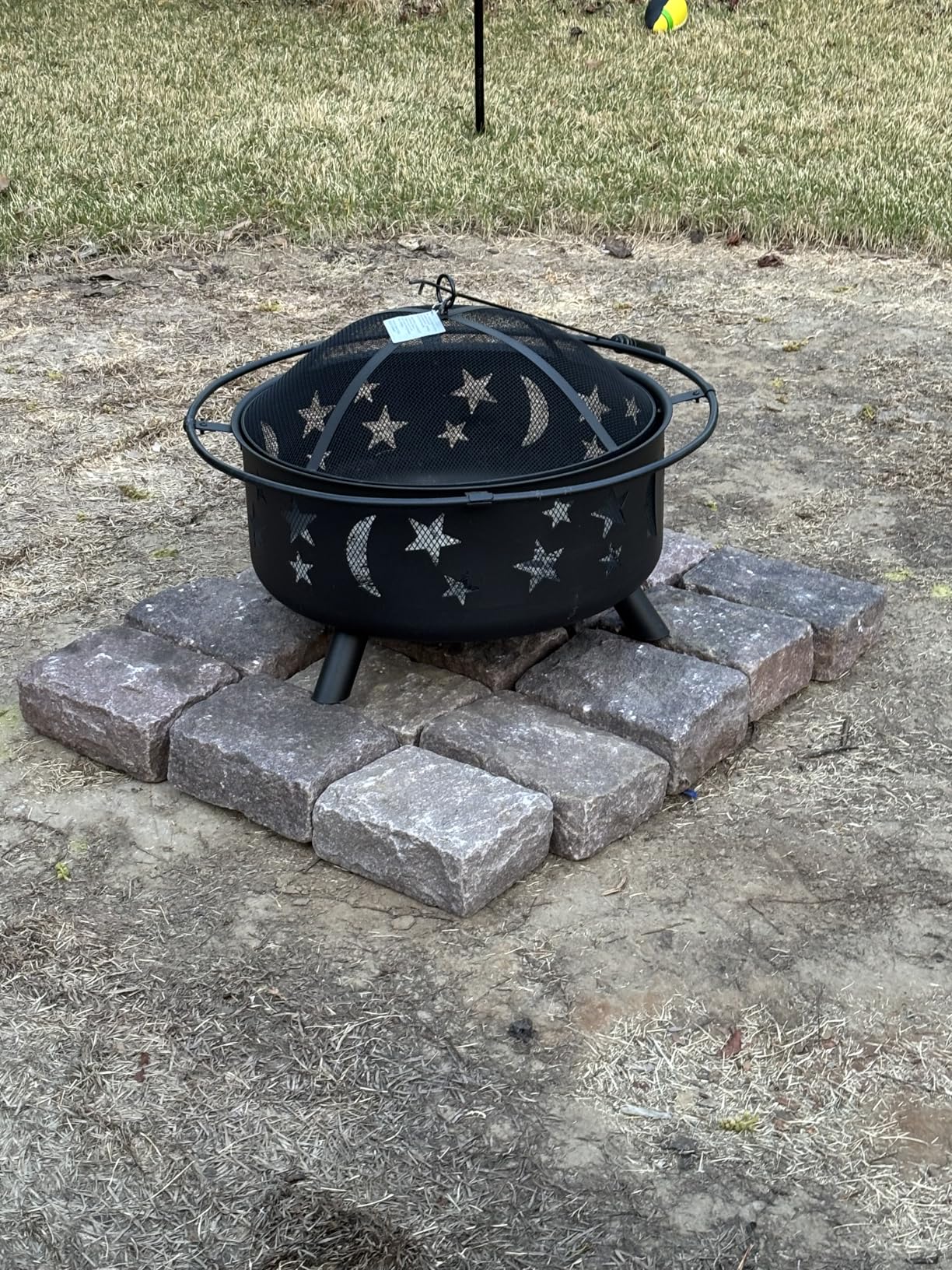 Yaheetech Fire Pit 30in Fire Pits for Outside Wood Burning Outdoor Fireplace with Spark Screen, Poker for Bonfire Patio Backyard Garden Picnic customer photo 1