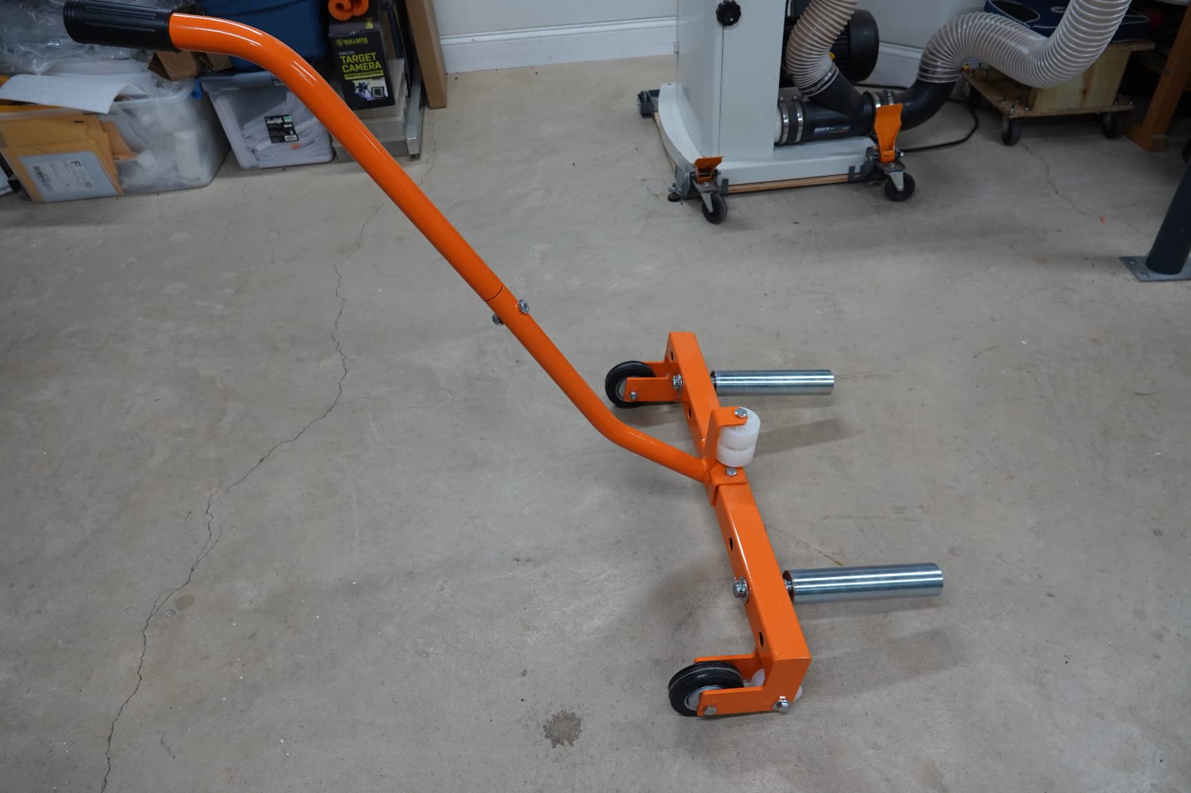660lbs Heavy-Duty Adjustable Tire Wheel Dolly for Workshop, Garage, Orange customer photo 1