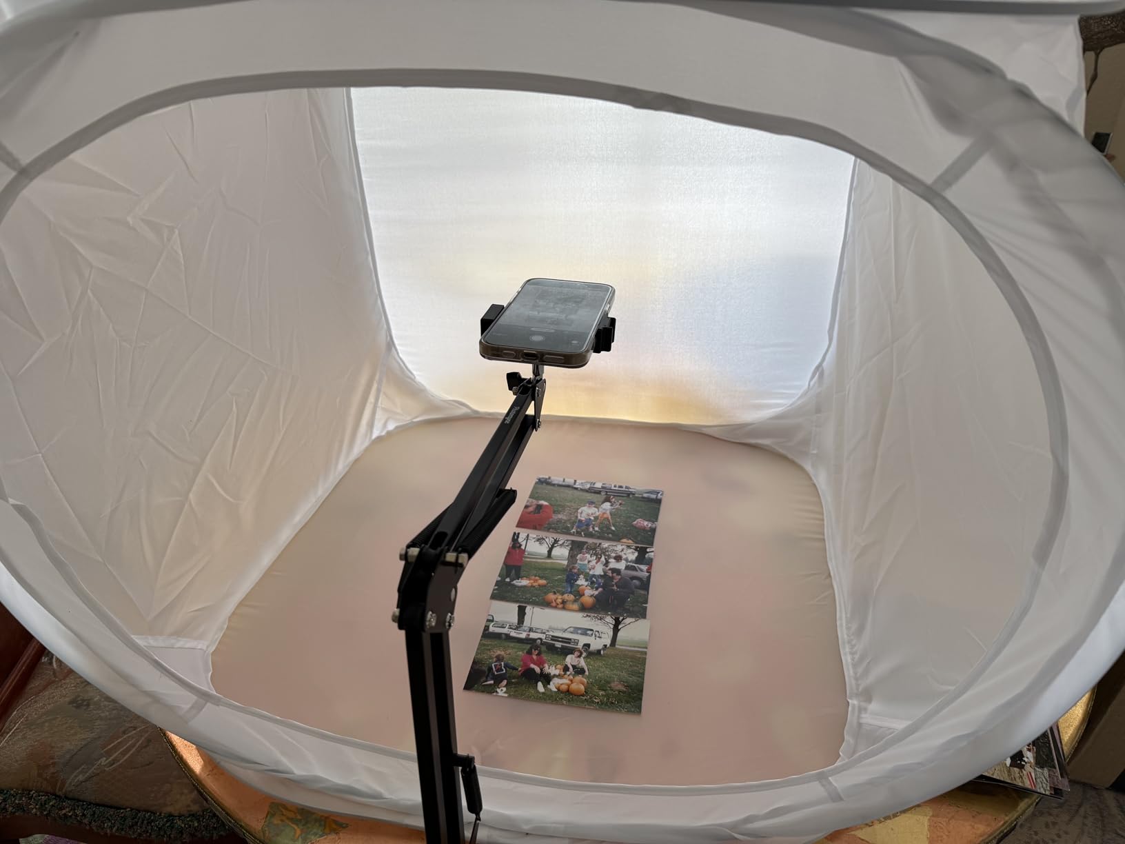Photomyne Photo Studio Light Box - Foldable Collapsible Photography Tent with Carrying Bag, Glare-Free Diffuser for Product Photography customer photo 2