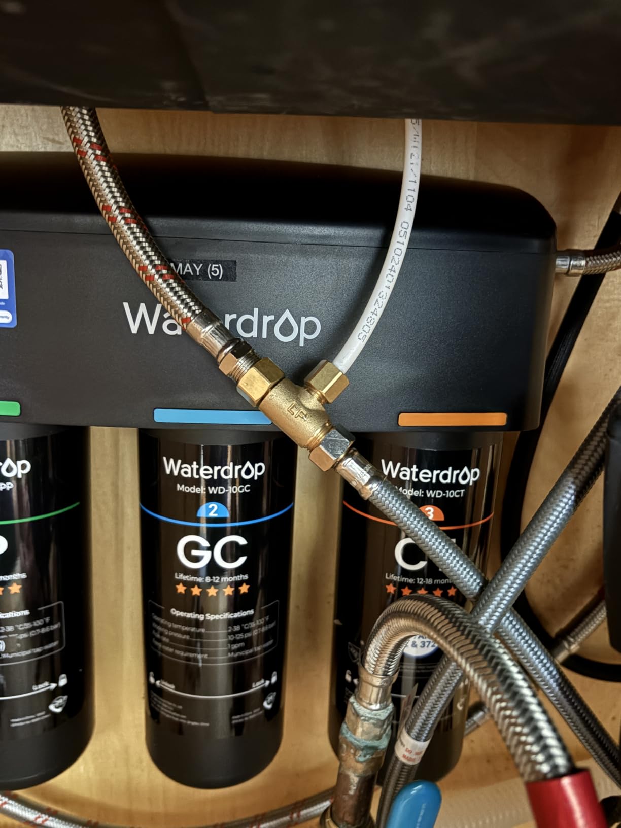 Waterdrop TSA 8 Layer Under Sink Water Filter System, Under Sink Water Filtration System, Reduces PFAS, PFOA/PFOS, Fluoride, Chlorine, Bad Taste & Odor, NSF/ANSI 42 Certified, Direct Connect to Faucet customer photo 1