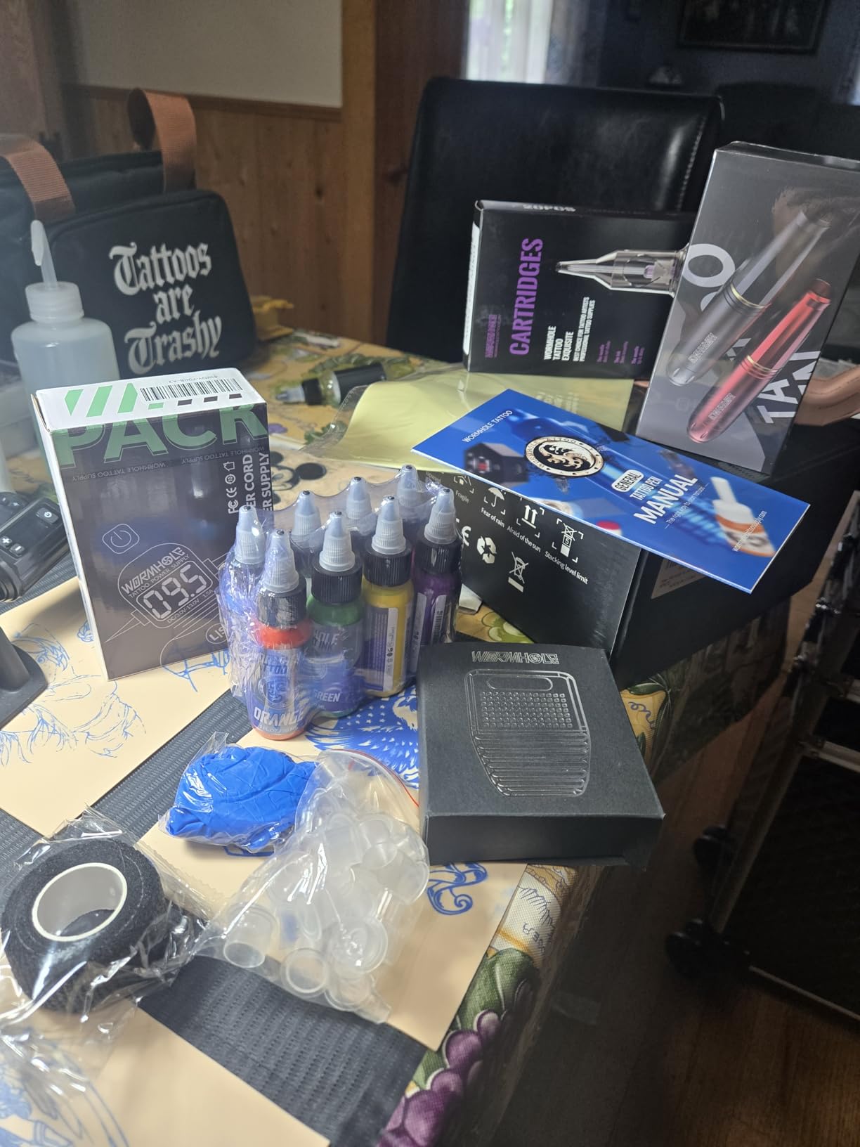 Tattoo Gun Kit Cartridge Tattoo Machine Kit Tattoo Kit Tattoo Pen for Beginners Rotary Tattoo Pen Type Machine Complete Tattoo Supplies WTK070 customer photo 1
