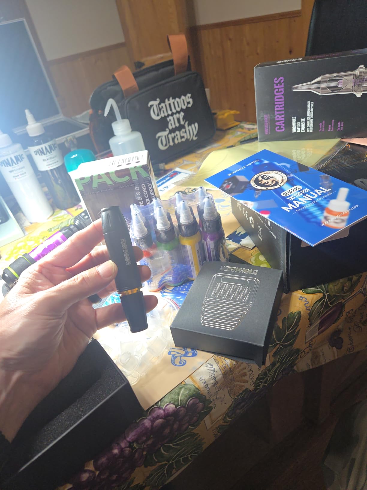Tattoo Gun Kit Cartridge Tattoo Machine Kit Tattoo Kit Tattoo Pen for Beginners Rotary Tattoo Pen Type Machine Complete Tattoo Supplies WTK070 customer photo 2
